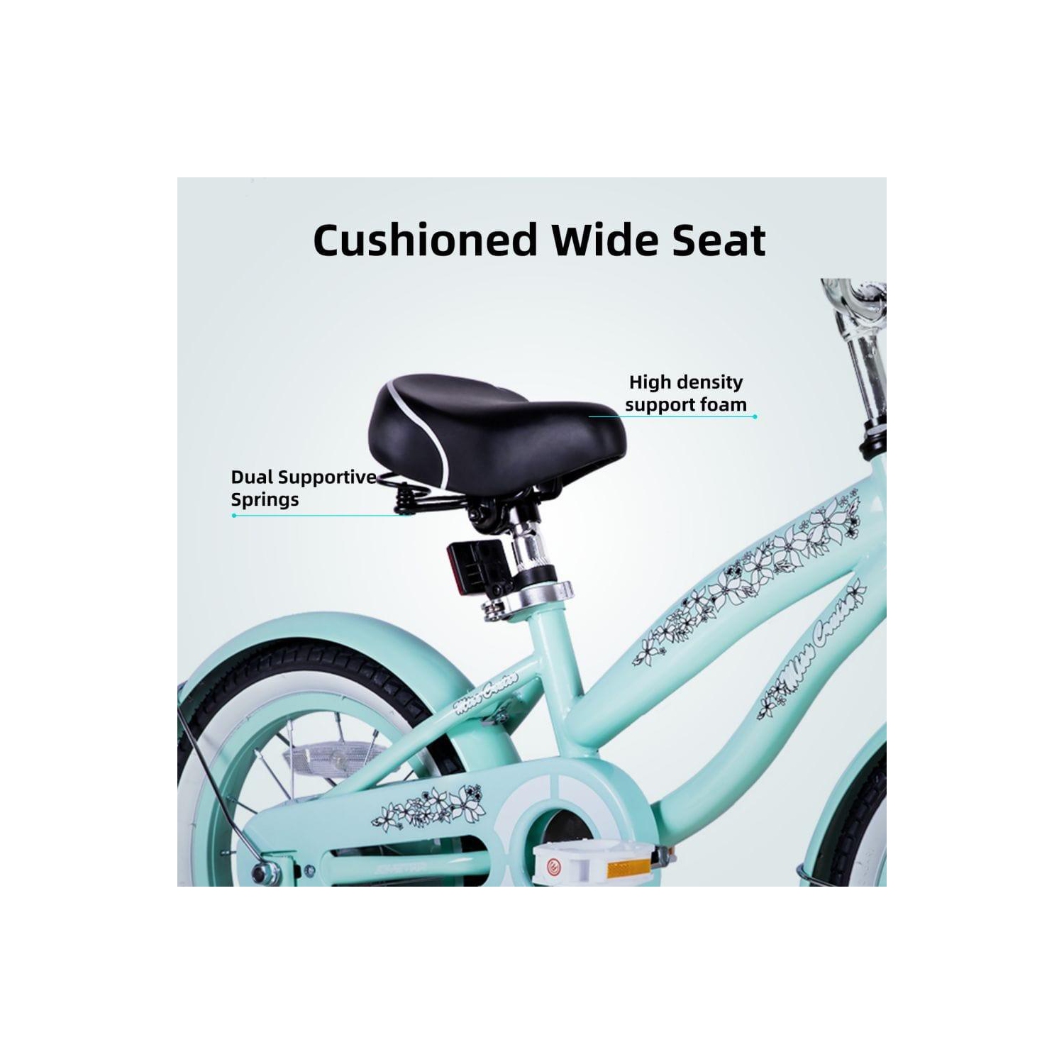 JOYSTAR 12 Inch Kids Bike with Training Wheels for Ages 2-4 Years Old Girls Bike Toddler Bike Beach Cruiser Kids Bicycle Green