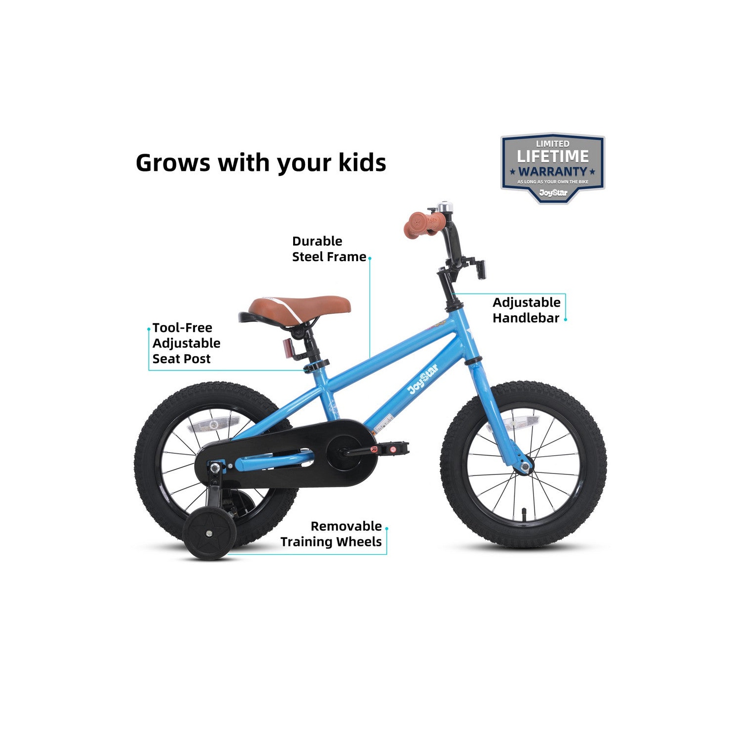 Vélo JOYSTAR TOTEM pour enfants de 18&nbsp;po pour enfants de 5-8 ans, cadeau d'anniversaire pour garçons, vélo pour enfants avec béquille, style