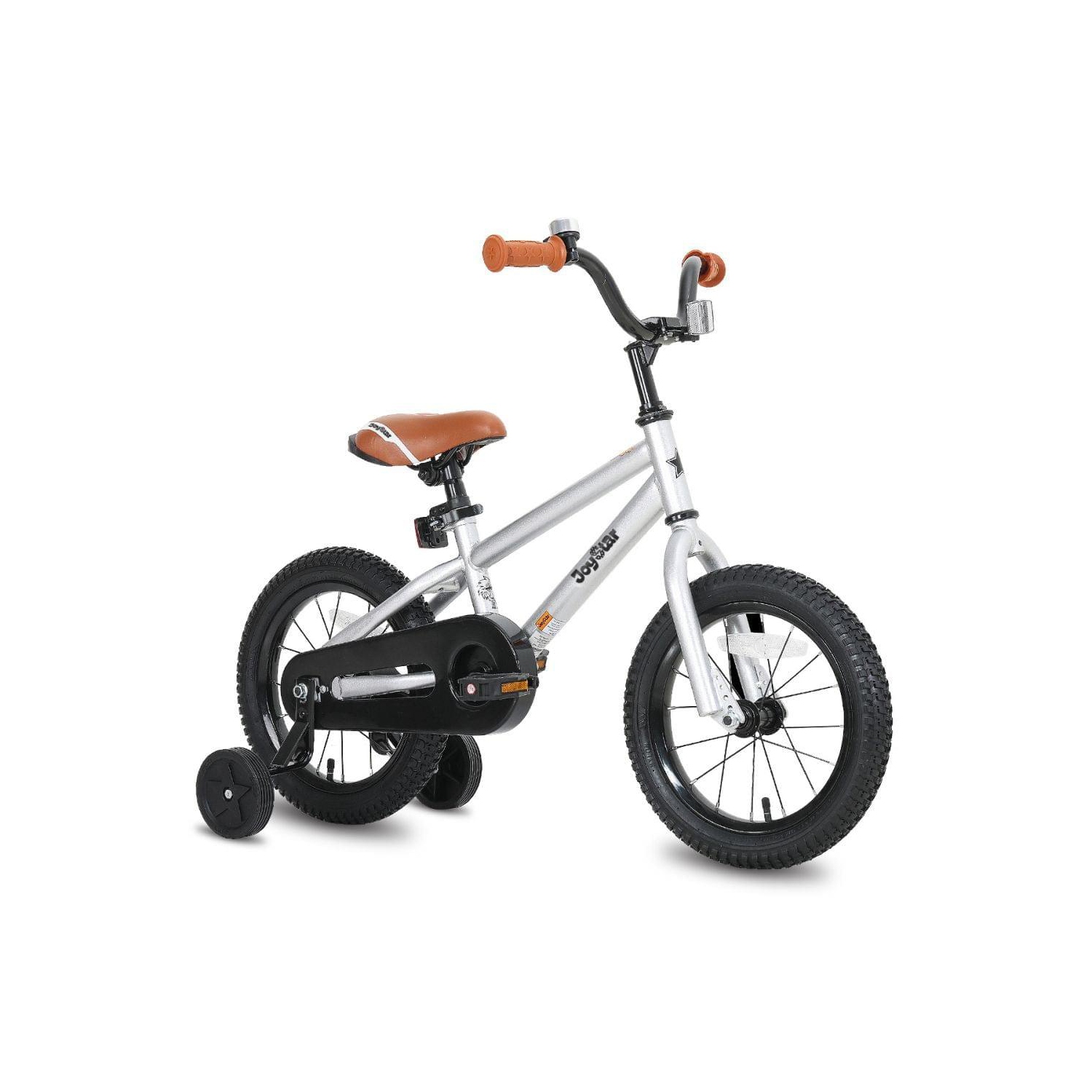 JOYSTAR TOTEM 12 Inch Kids Bike for 2-4 Year Old Boys, Girls’ Gift Bicycle with Training Wheels, BMX Style, 85% Assembled, Silver