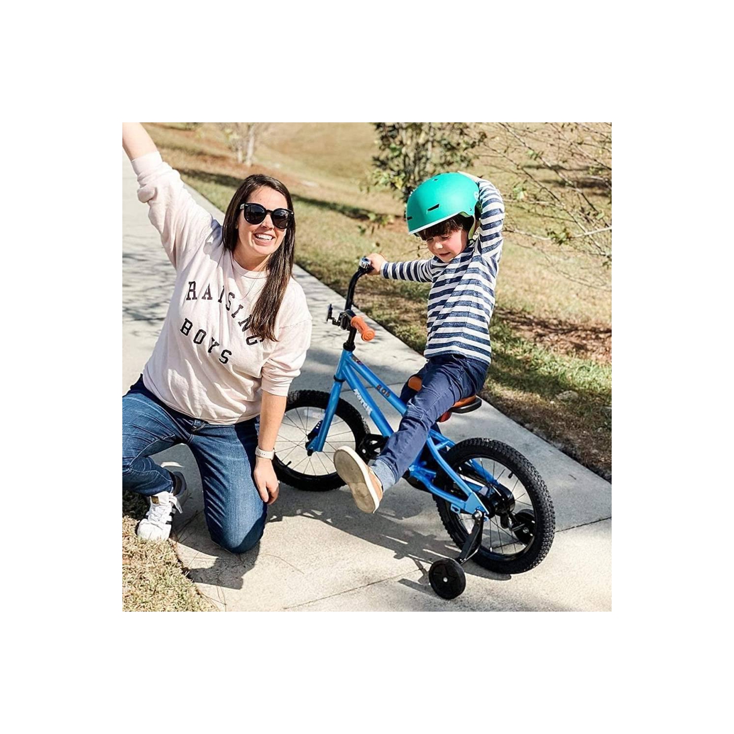 JOYSTAR TOTEM 12 Inch Kids Bike for 2-4 Year Old Boys, Girls’ Gift Bicycle with Training Wheels, BMX Style, 85% Assembled, Blue