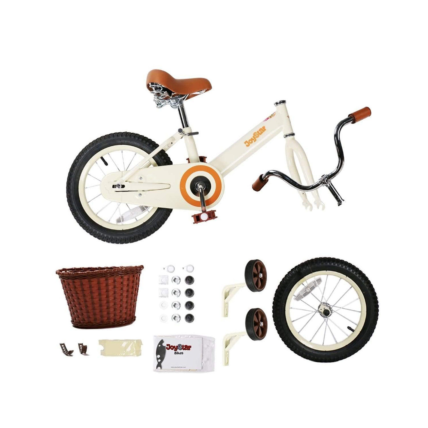 Vélo Vintage pour filles JOYSTAR de 16&nbsp;po pour enfants de 4-7 à 7 ans | Vélo pour enfants avec roues et panier d'entraînement | Vélo pour