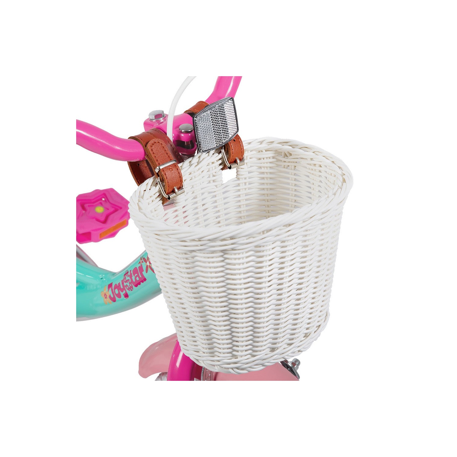 JOYSTAR Unicorn 14 Inch Girls Bike for Ages 3-5 Years | Princess-Themed Kids Bicycle with Training Wheels, Doll Seat, Basket & Streamers | Green