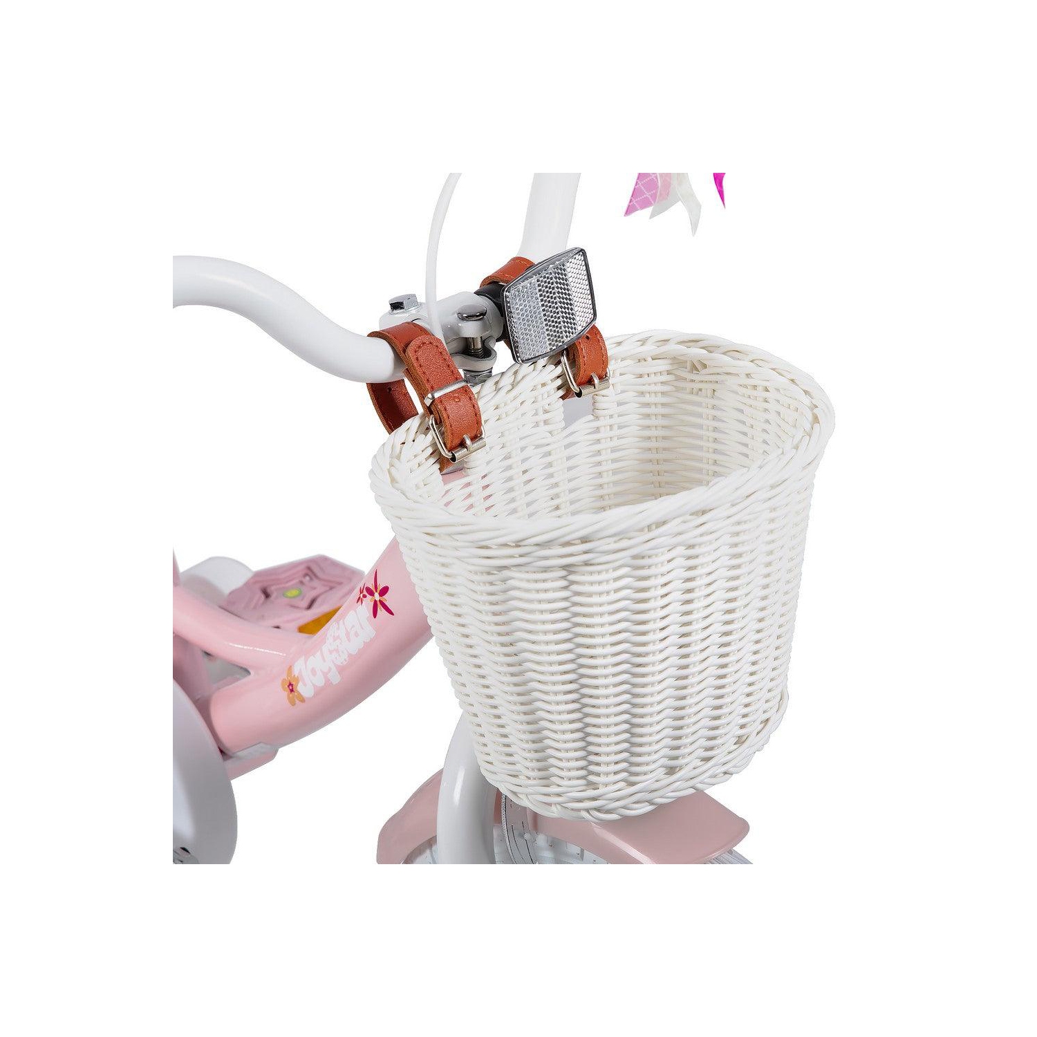 Vélo pour filles JOYSTAR Unicorn de 14&nbsp;po pour les enfants de 3-5 à 7 ans | Vélo à thème des princesses avec roues d'entraînement, siège de