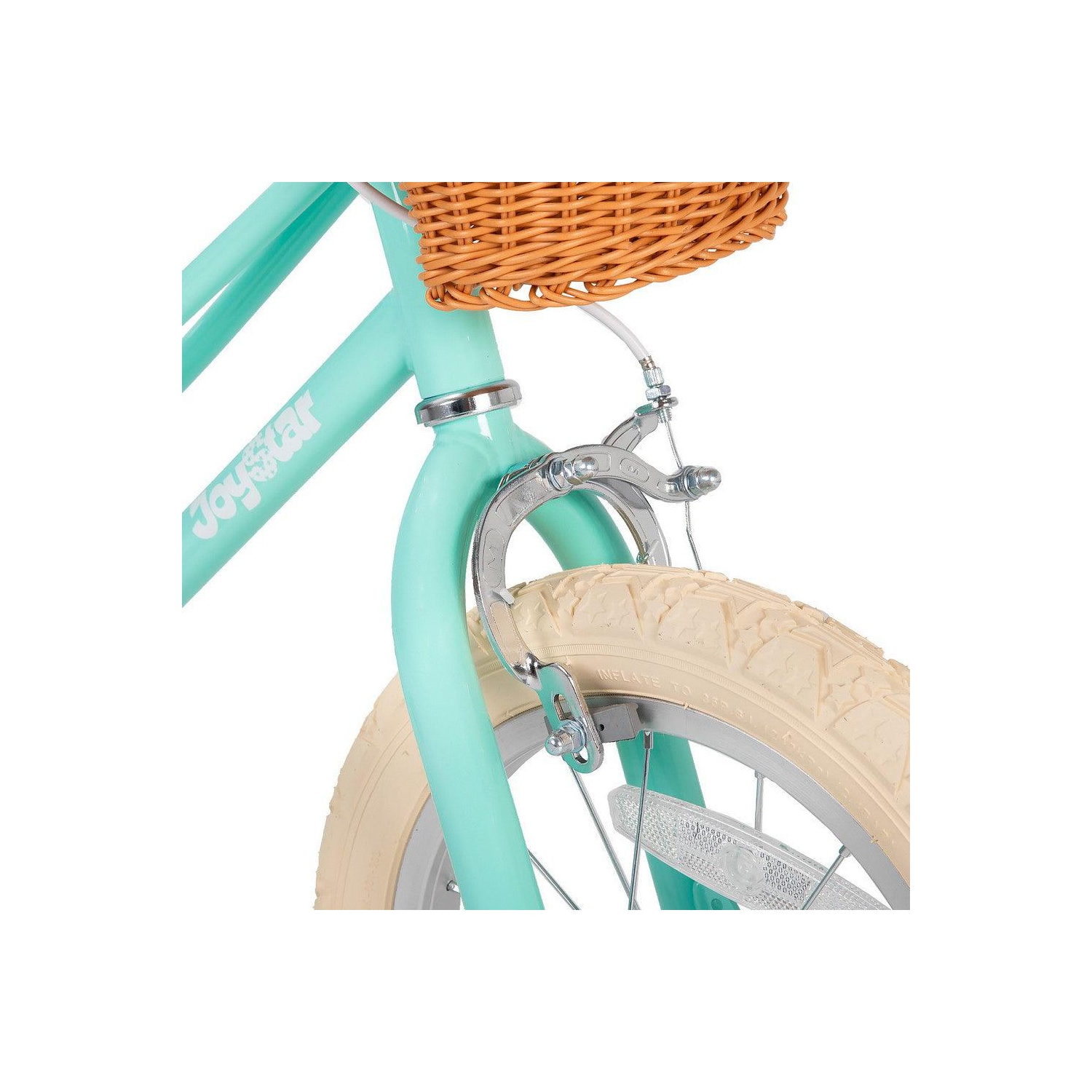 JOYSTAR Fantasy 14&nbsp;po pour enfants 3-5, comprend des roues d'entraînement, un panier, un fini vert élégant