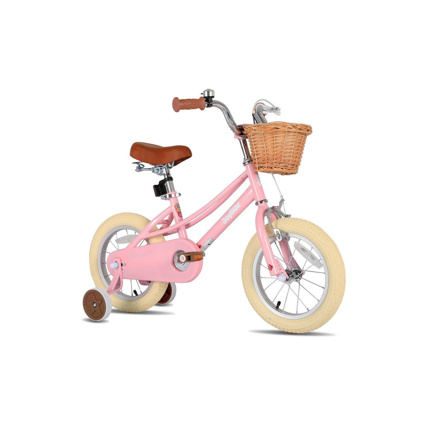 JOYSTAR Fantasy 14 Inch Kids’ Bicycle for 3-5 Year Toddlers, Features Training Wheels, Basket, Charming Pink Shade