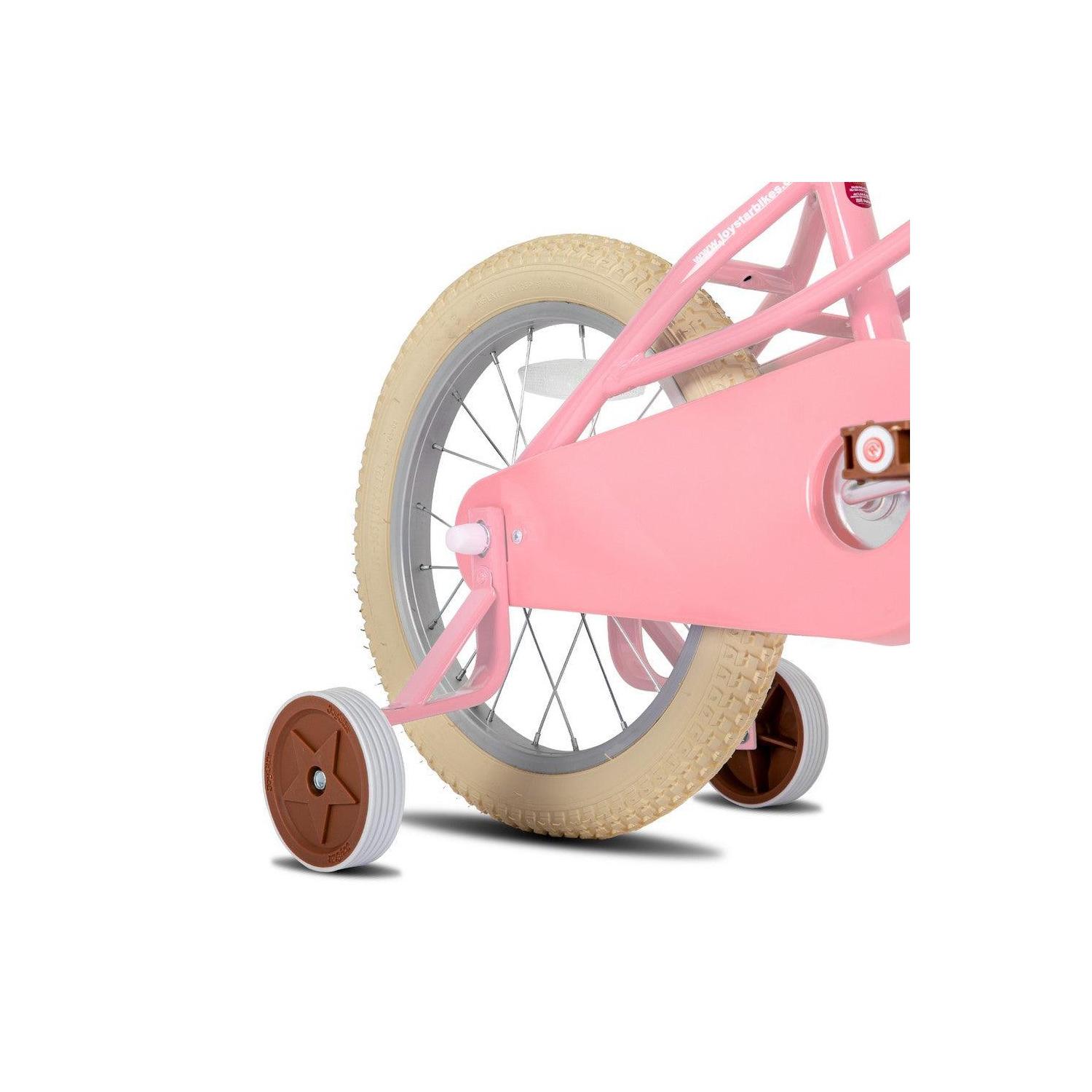 JOYSTAR Fantasy 14 Inch Kids’ Bicycle for 3-5 Year Toddlers, Features Training Wheels, Basket, Charming Pink Shade