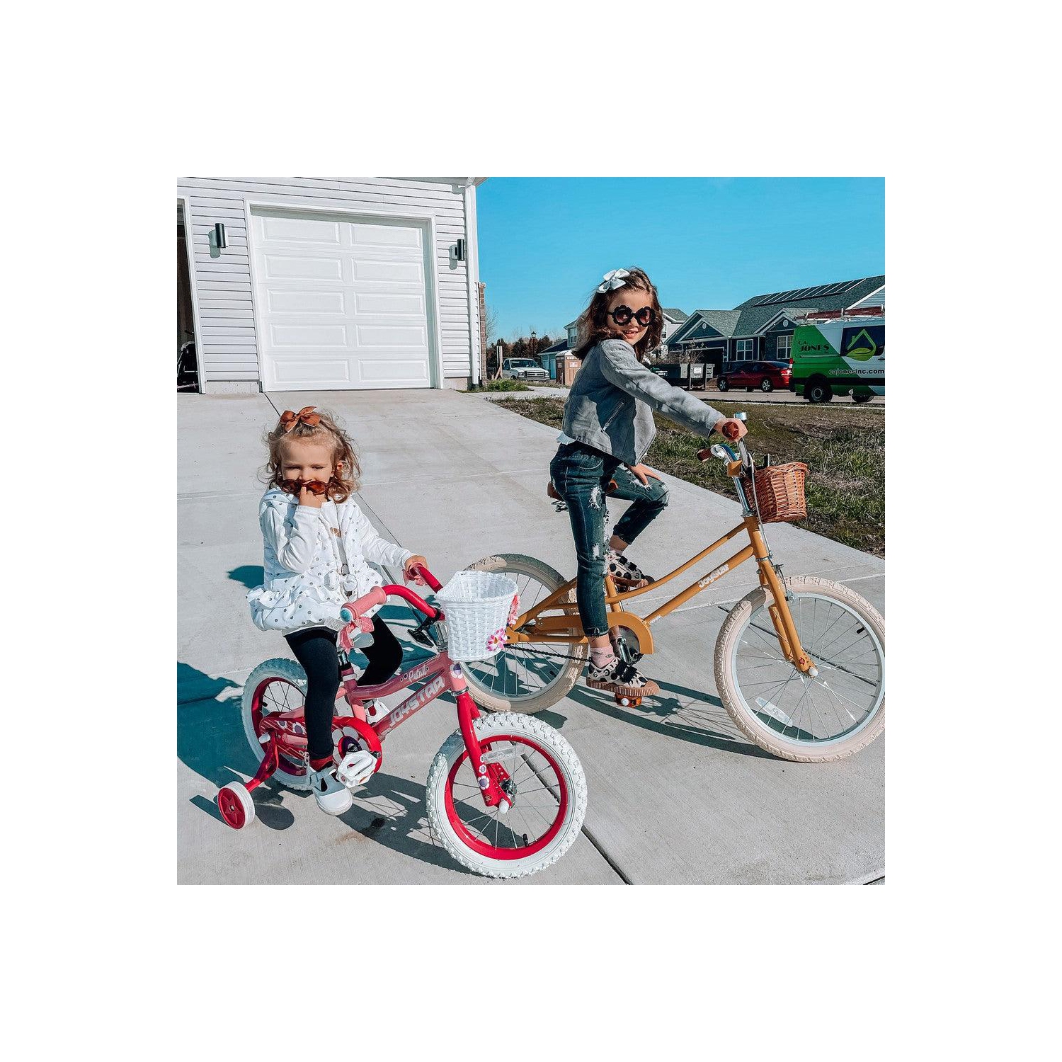 JOYSTAR Fantasy 14 Inch Kids’ Bike for 3-5 Year Toddlers, Offers Training Wheels, Basket, Cheerful Yellow Hue