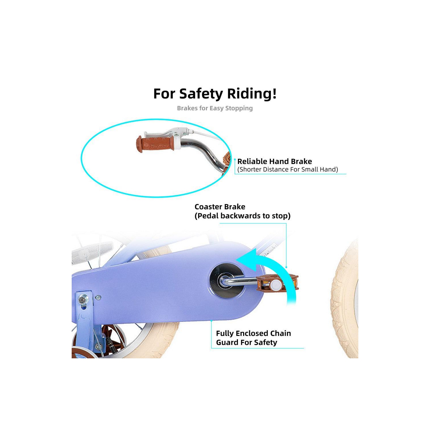 JOYSTAR Fantasy 12 Inch Toddler Bike for 3-4 Year Girls, Comes with Training Wheels, Basket, Rich Purple Look