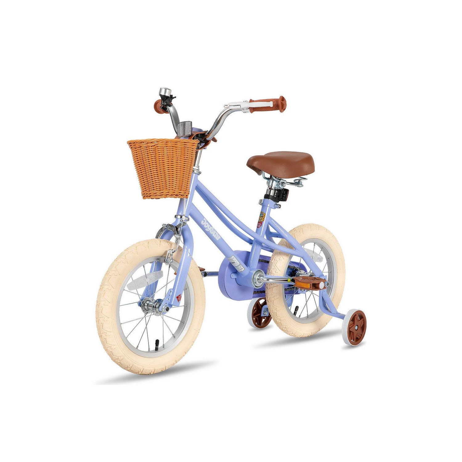 JOYSTAR Fantasy 12 Inch Toddler Bike for 3-4 Year Girls, Comes with Training Wheels, Basket, Rich Purple Look