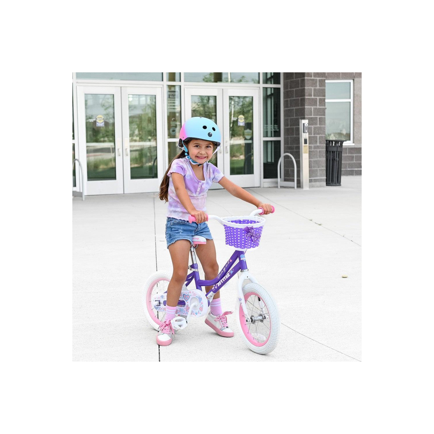 Vélo JOYSTAR Angel pour filles de 16&nbsp;po pour enfants de 4-7 à 7 ans | Vélo pour enfants avec roues et panier d'entraînement | Vélo pour enfants