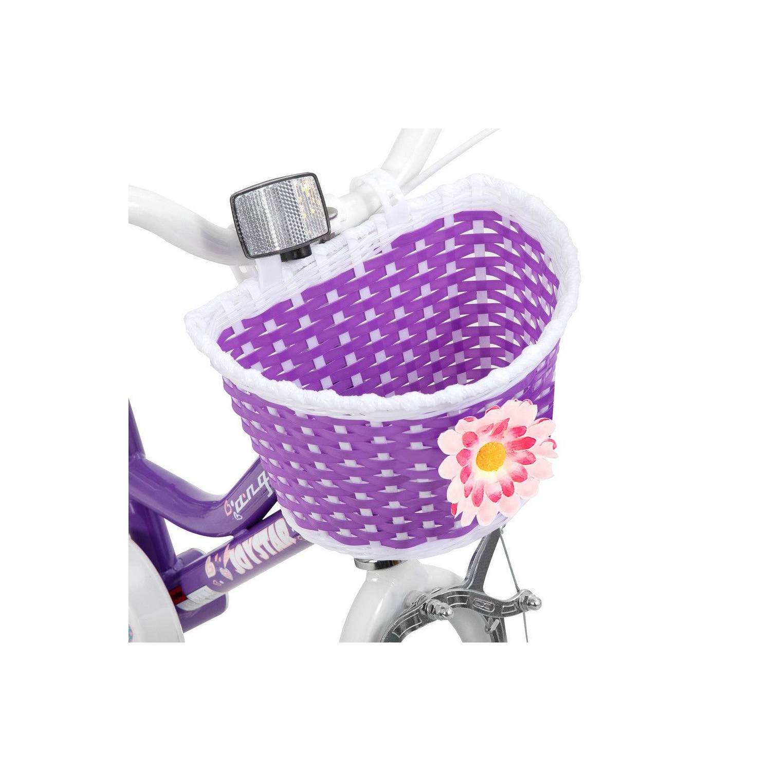 Vélo JOYSTAR Angel pour filles de 16&nbsp;po pour enfants de 4-7 à 7 ans | Vélo pour enfants avec roues et panier d'entraînement | Vélo pour enfants