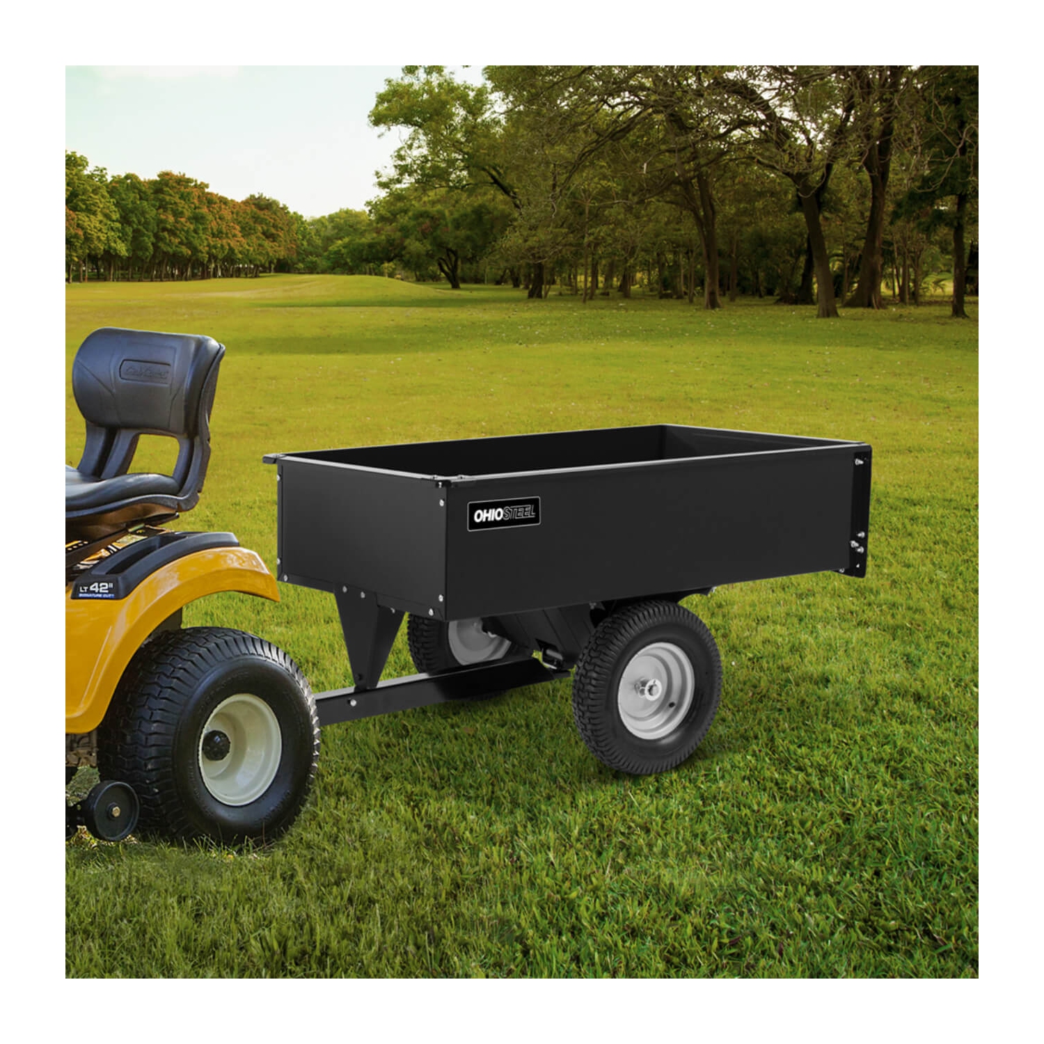Ohio Steel 12 cu ft Steel Swivel Dump Cart