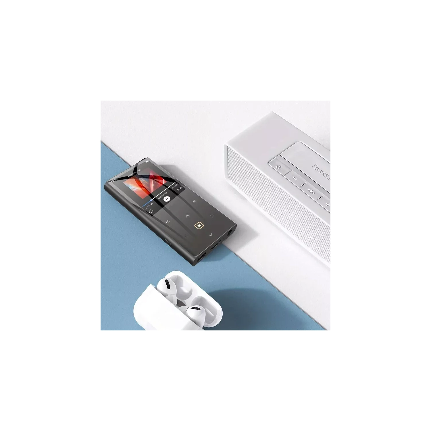 Lecteur MP3 sans perte avec écran couleur de 2,4&nbsp;po et longue autonomie Lecteur de musique 32&nbsp;Go Bluetooth compatible avec les