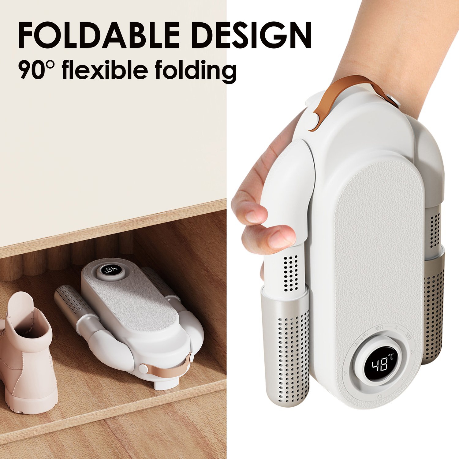 Séchoir à chaussures, séchoir à bottes, séchoir à bottes pour bottes de travail, chauffe-bottes pliable portatif, séchoir à bottes à circulation