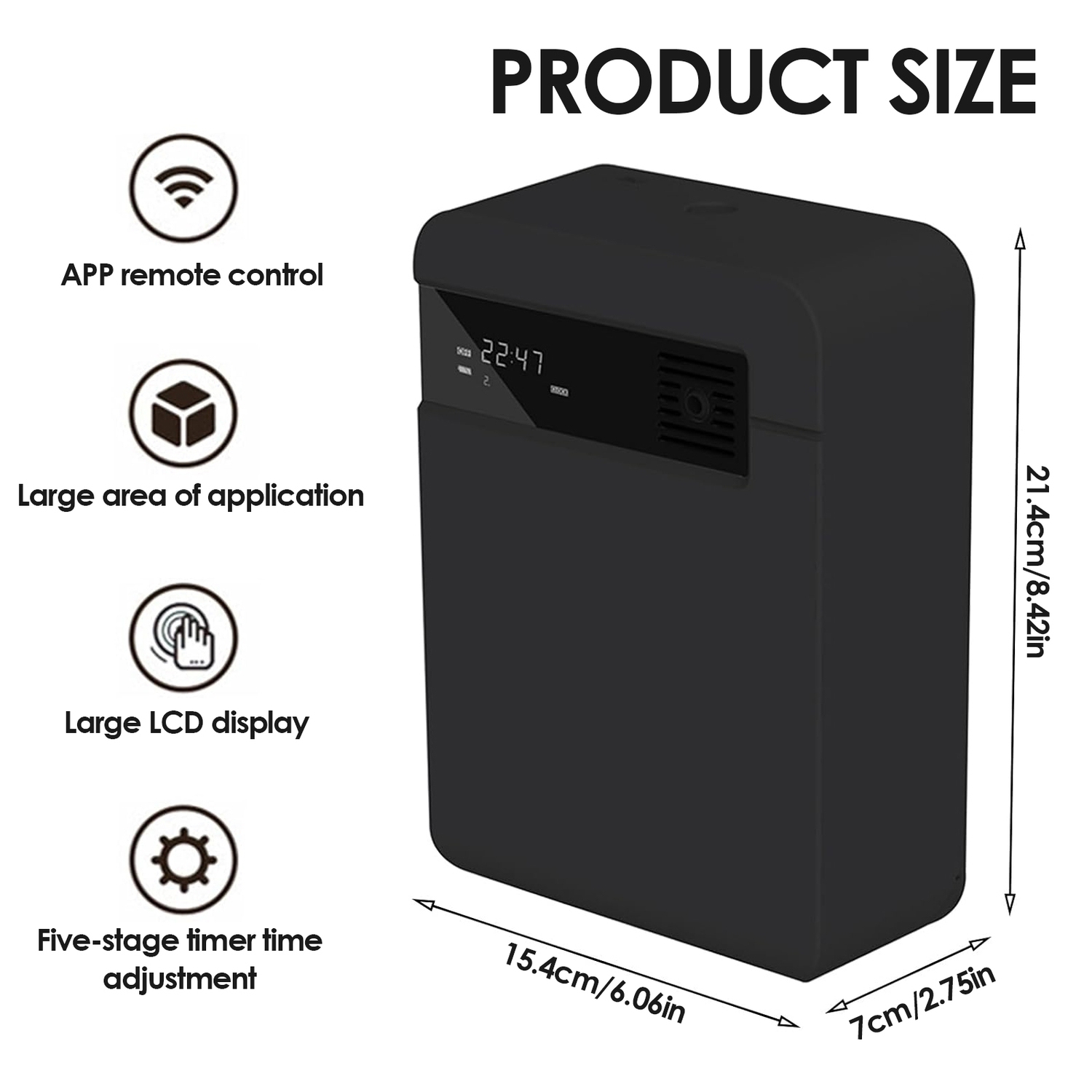 Electric Aroma Diffuser For Hotel Home Air Fresheners Sprayer Smart Scent Machine Automatic Room Fragrance Air Purifier(black)