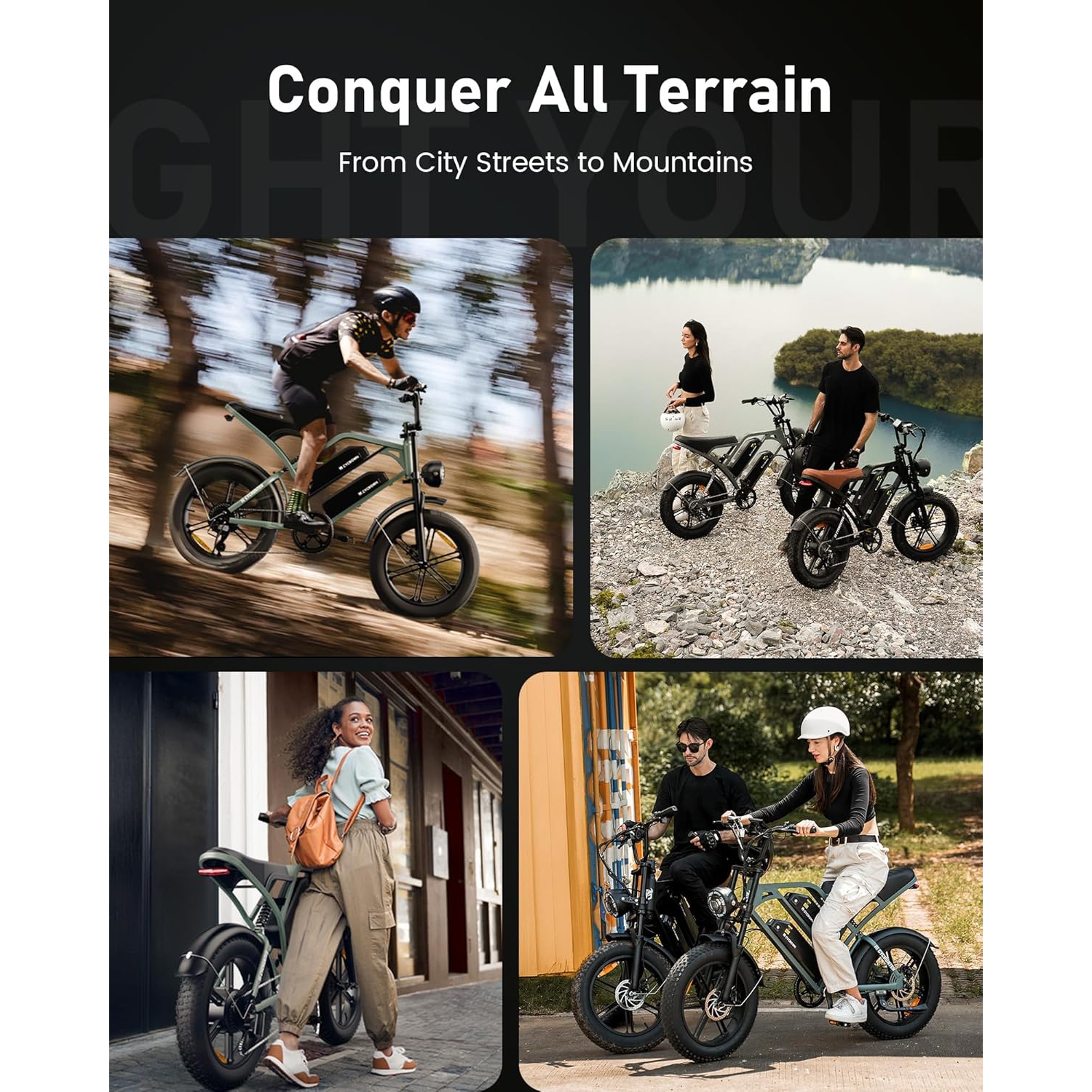 CYCROWN CycHunter Electric Bike for Adults - Black