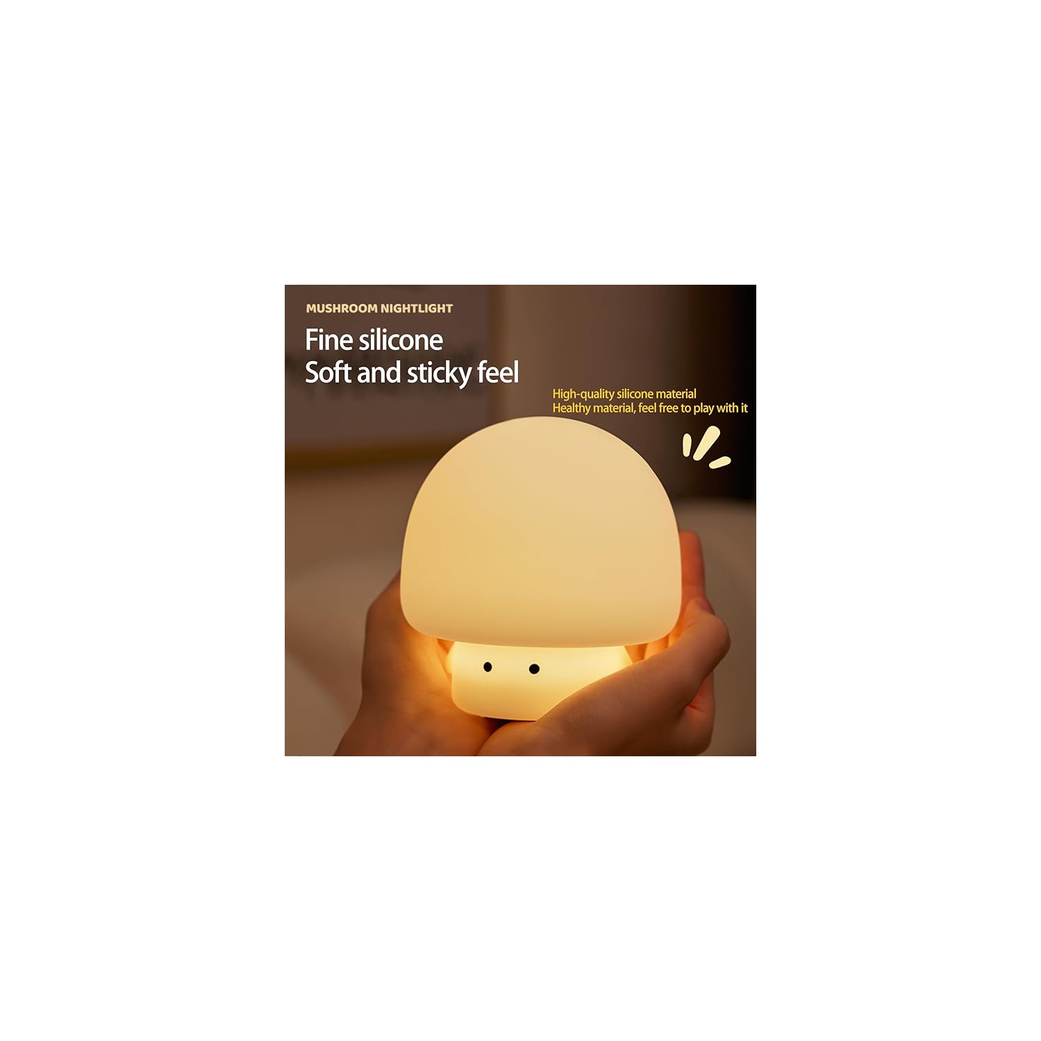 Cute Baby Night Light for Kids,Rechargeable Dimmable Silicone Nursery Toddler Animal Nightlight,Squishy Lamp for Night Stands(White)