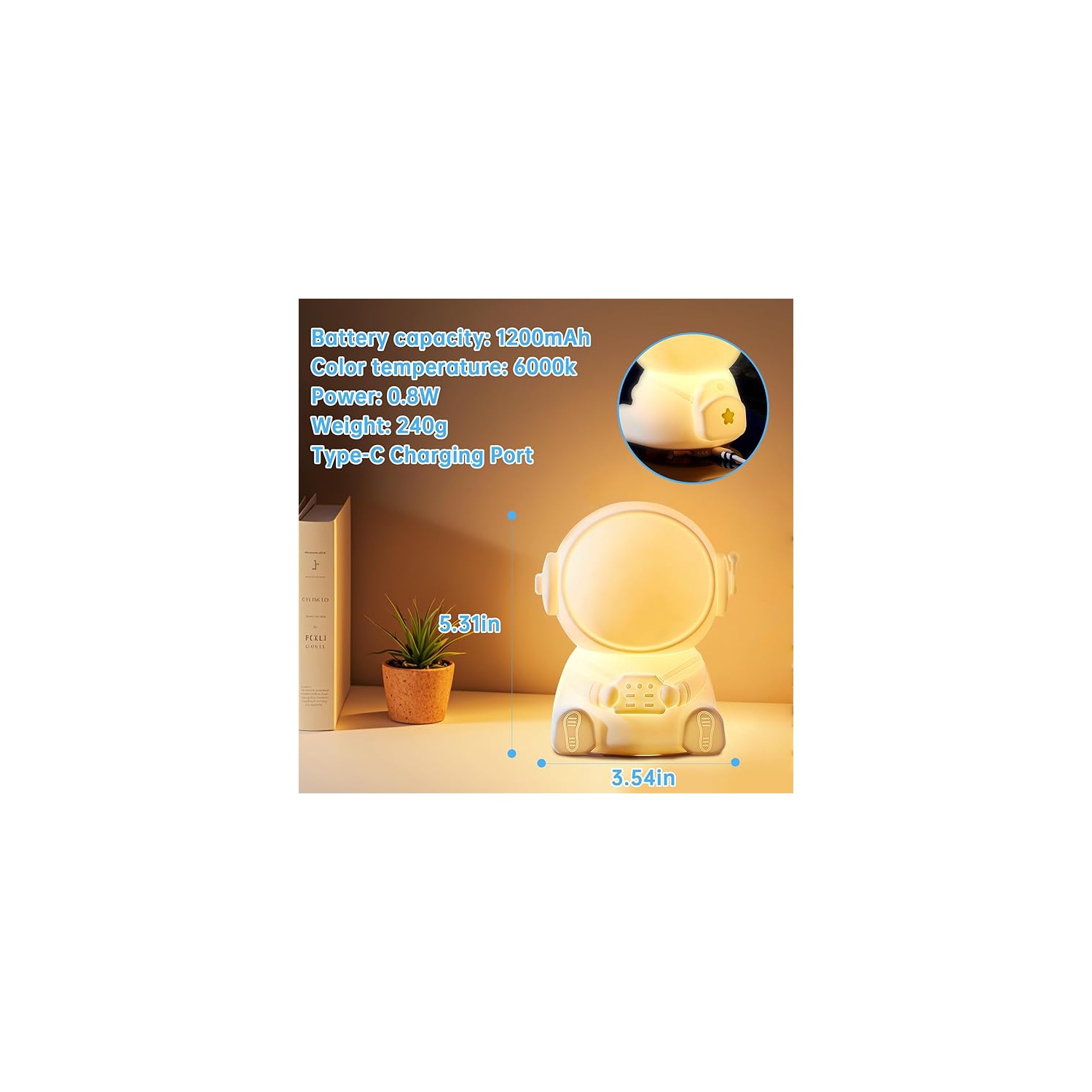 Bunny Night Light for Kids, 7 Colors LED Night Light Cute Stuff for Children Nightlight Thanksgiving Christmas Gifts