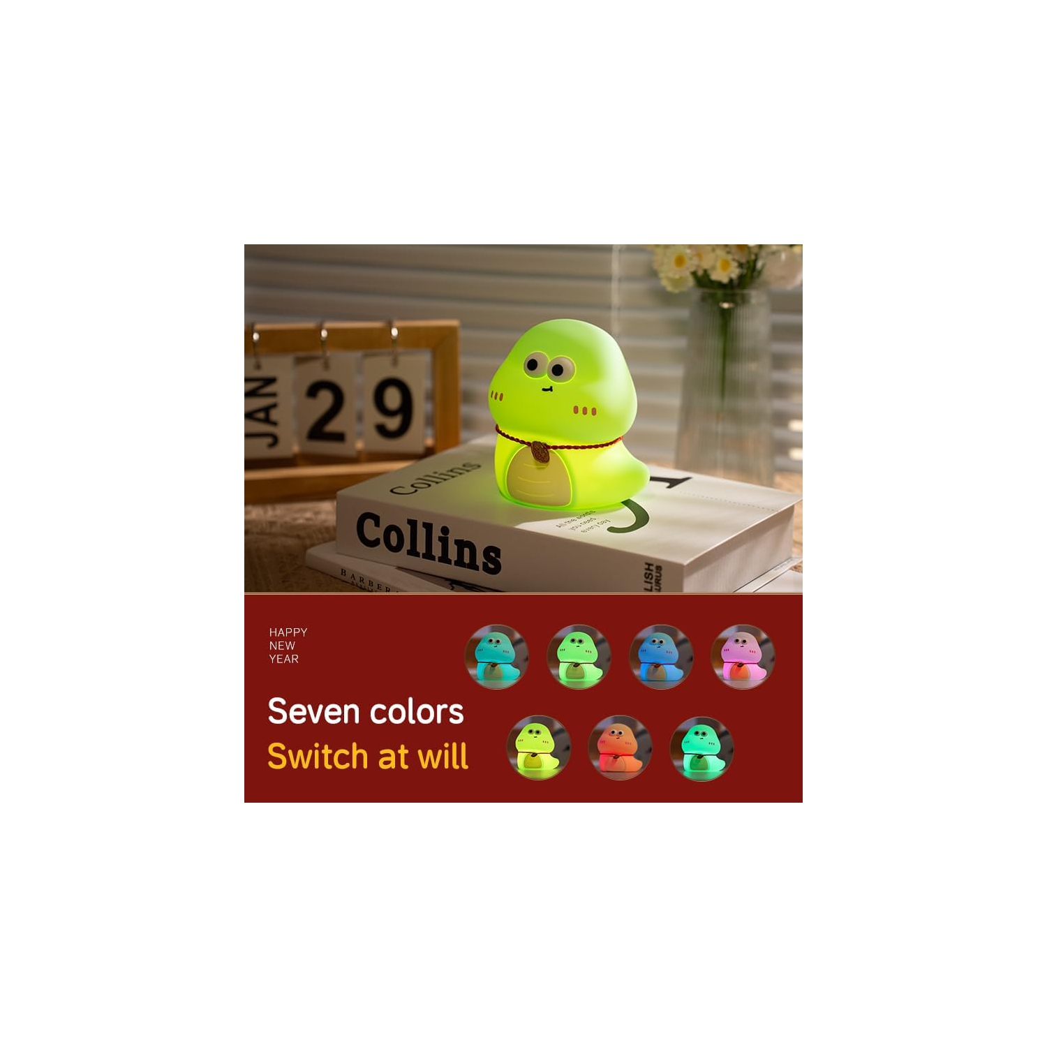 Cute Animal Night Light, Squishy Silicone Snake Nursery Night Lamp for Kids,Kawaii Bedside Nightlight with Nightlights as Gifts and Room Decor