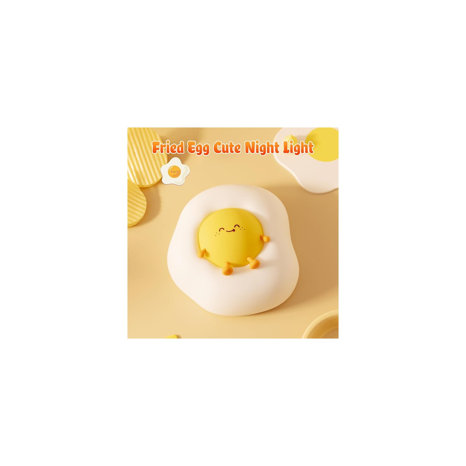 Veilleuses en forme d'oeuf frit pour tout-petits, enfants, bébé, lampe d'ambiance chaude pour la chambre de bébé, compagnon de sommeil