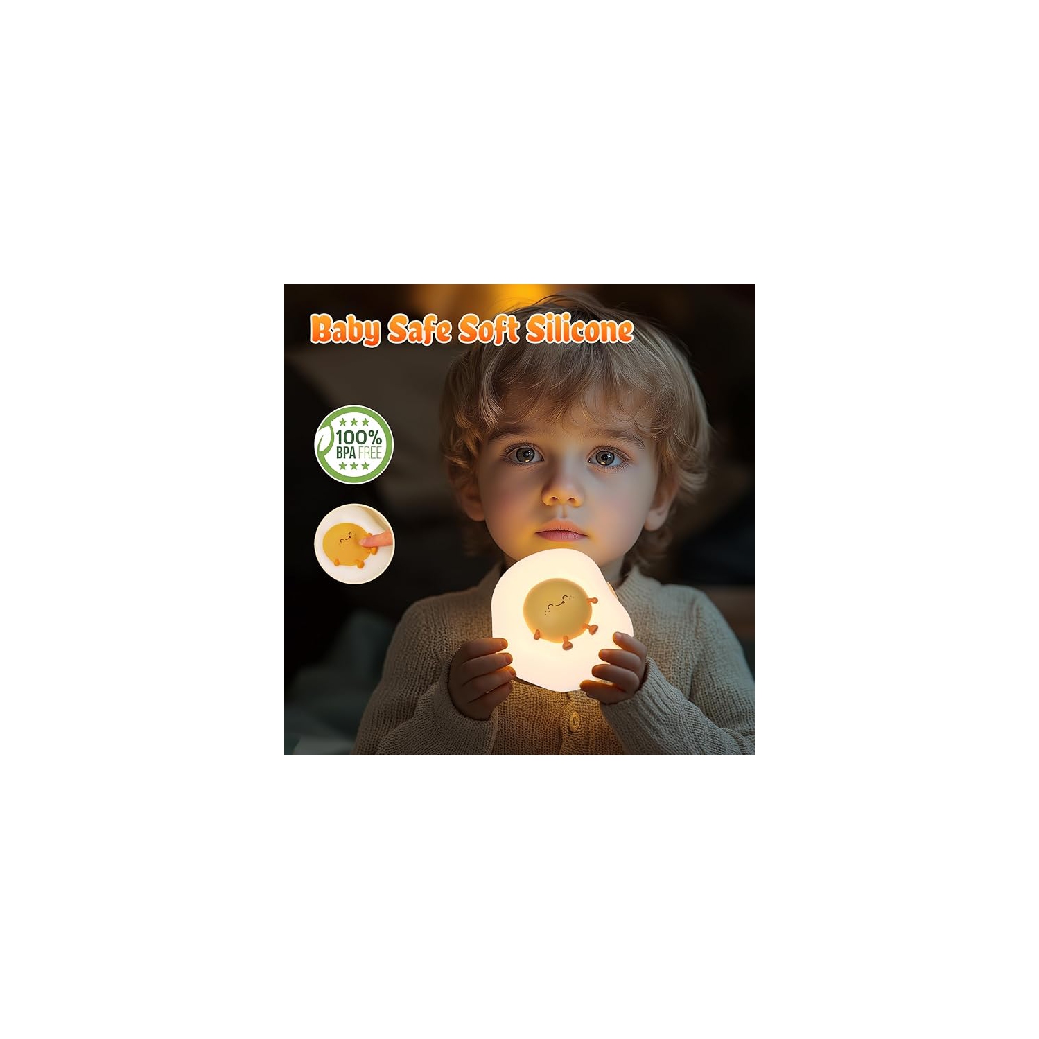 Veilleuses en forme d'oeuf frit pour tout-petits, enfants, bébé, lampe d'ambiance chaude pour la chambre de bébé, compagnon de sommeil
