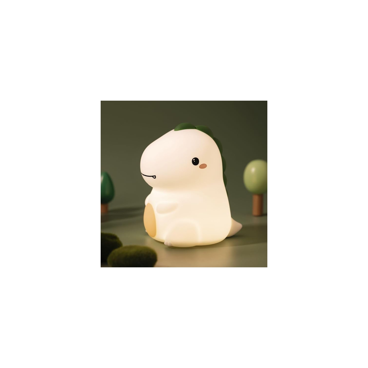 Dinosaur Nursery Night Lights - Dino Night Lamp, Ambient Warm Light, Sleeping Companion, Bedroom Bedside Essential for Toddler, Kids, Baby