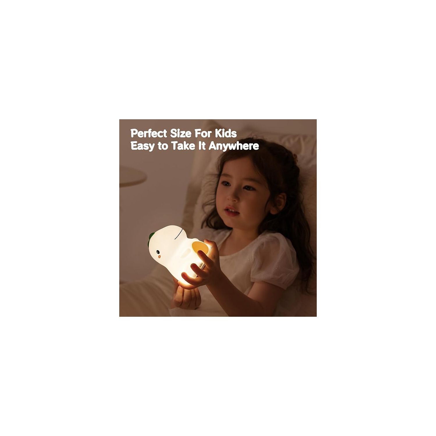 Dinosaur Nursery Night Lights - Dino Night Lamp, Ambient Warm Light, Sleeping Companion, Bedroom Bedside Essential for Toddler, Kids, Baby