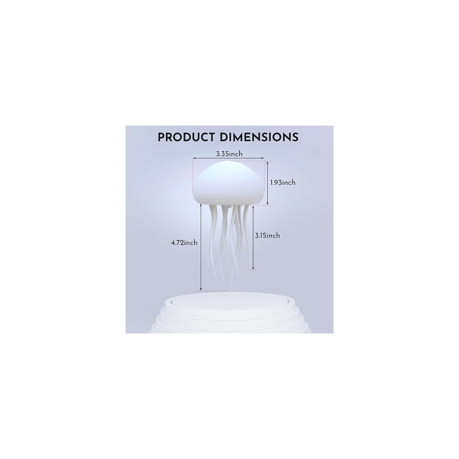 Lampe flottante méduse - Lampe de table de chevet Flying Jellyfish à commande vocale - LED à suspendre avec capteur tactile rechargeable