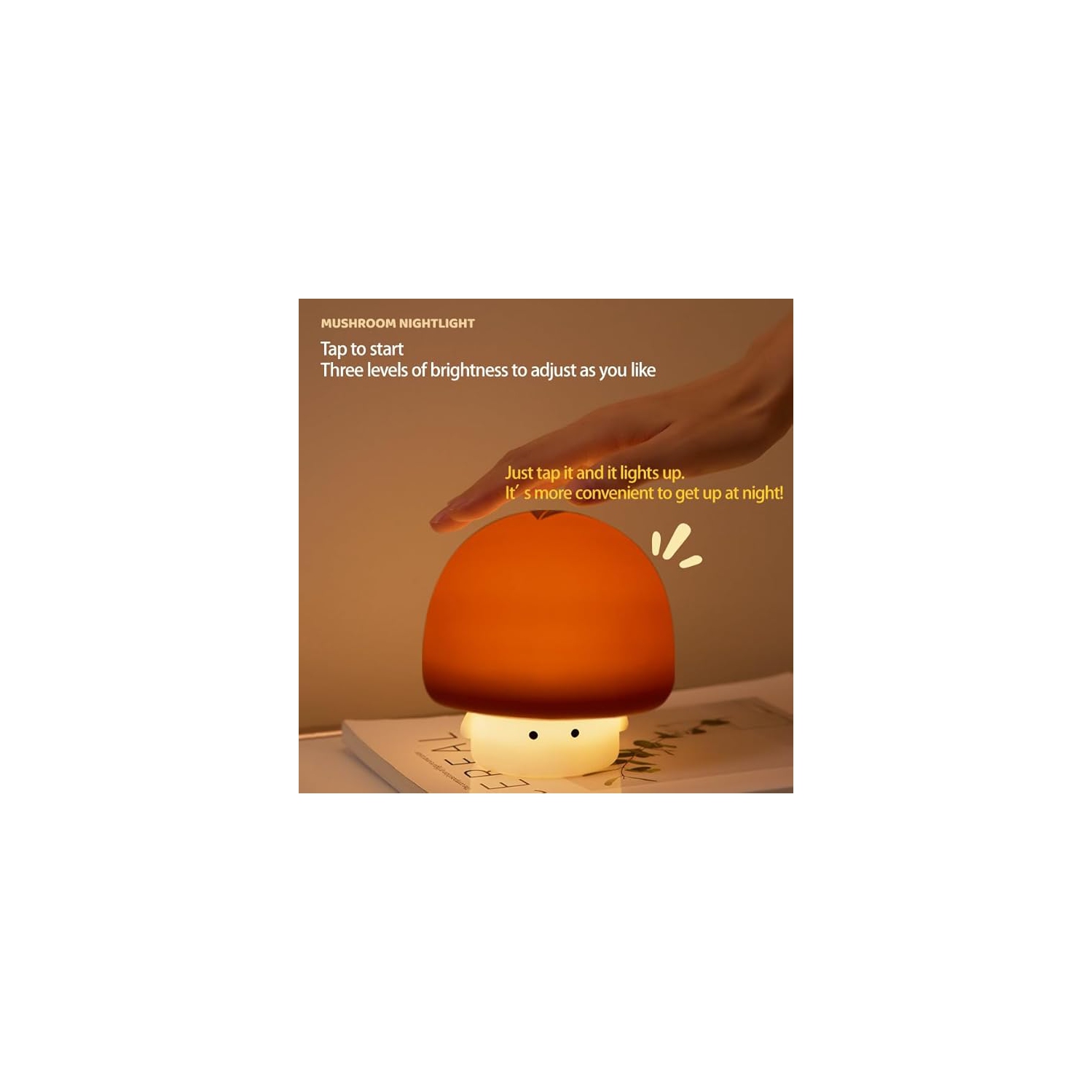 Cute Baby Night Light for Kids,Rechargeable Dimmable Silicone Nursery Toddler Animal Nightlight,Squishy Lamp for Night Stands(Brown)