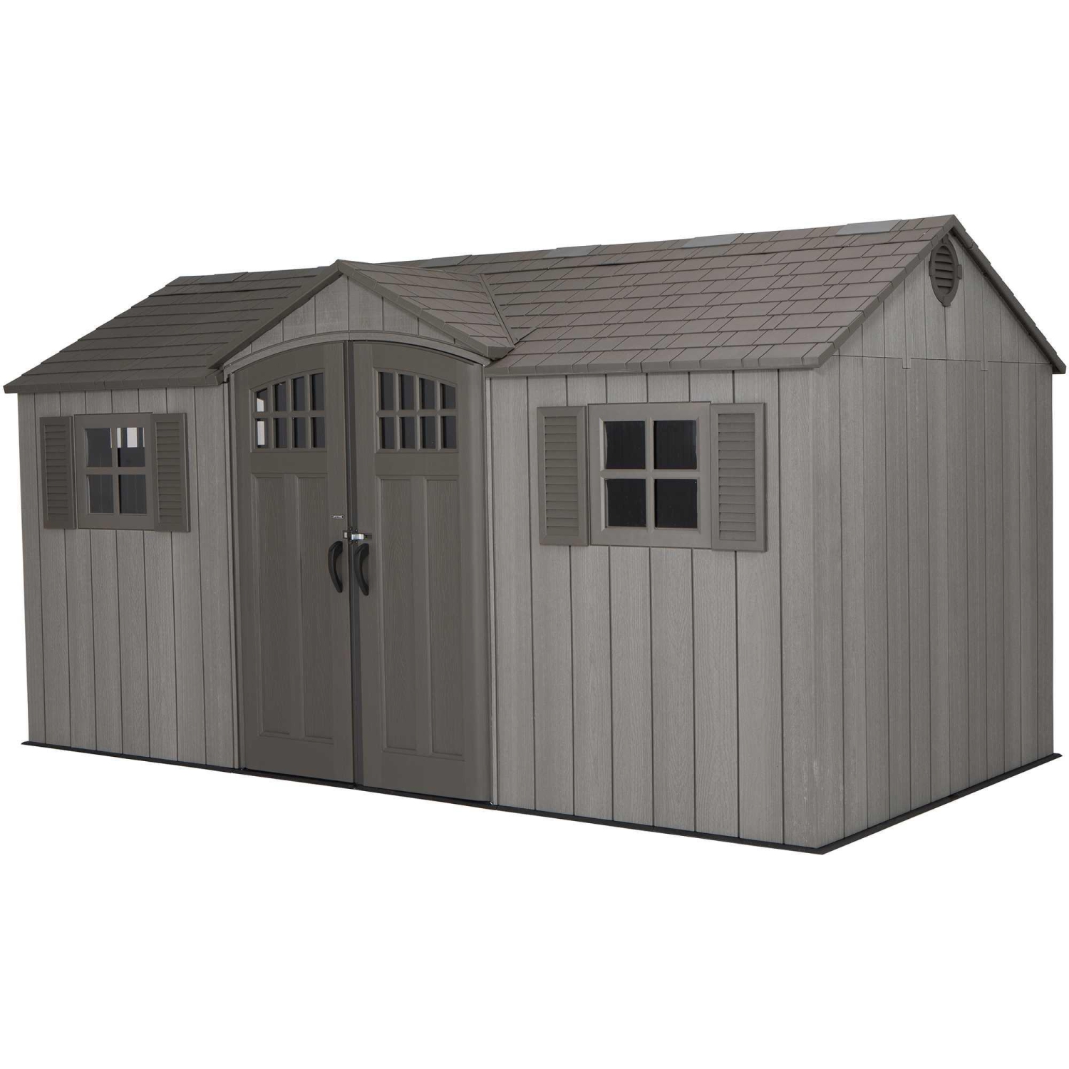 Outdoor Storage Shed, 15' x 8' With Dual Side Entry