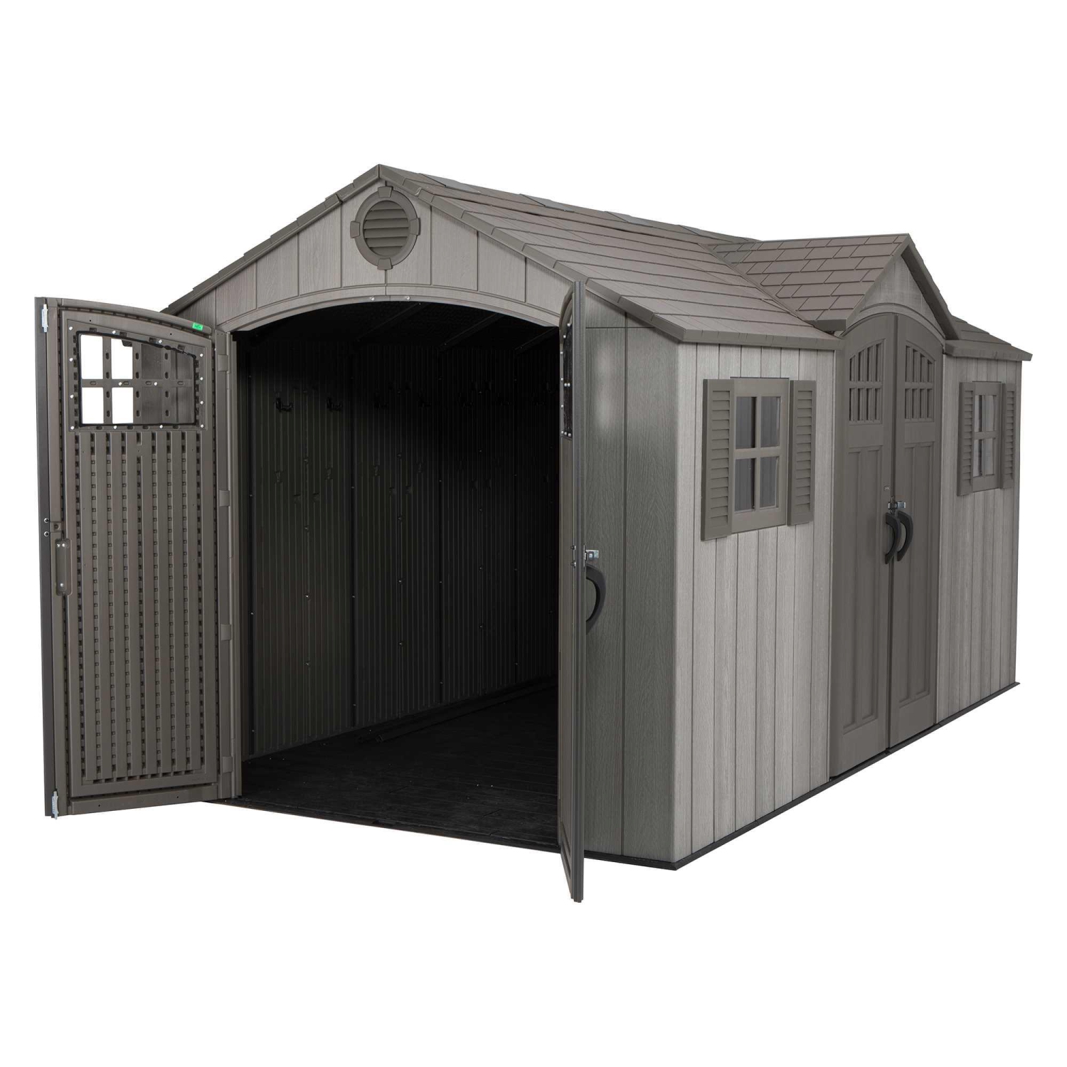 Outdoor Storage Shed, 15' x 8' With Dual Side Entry