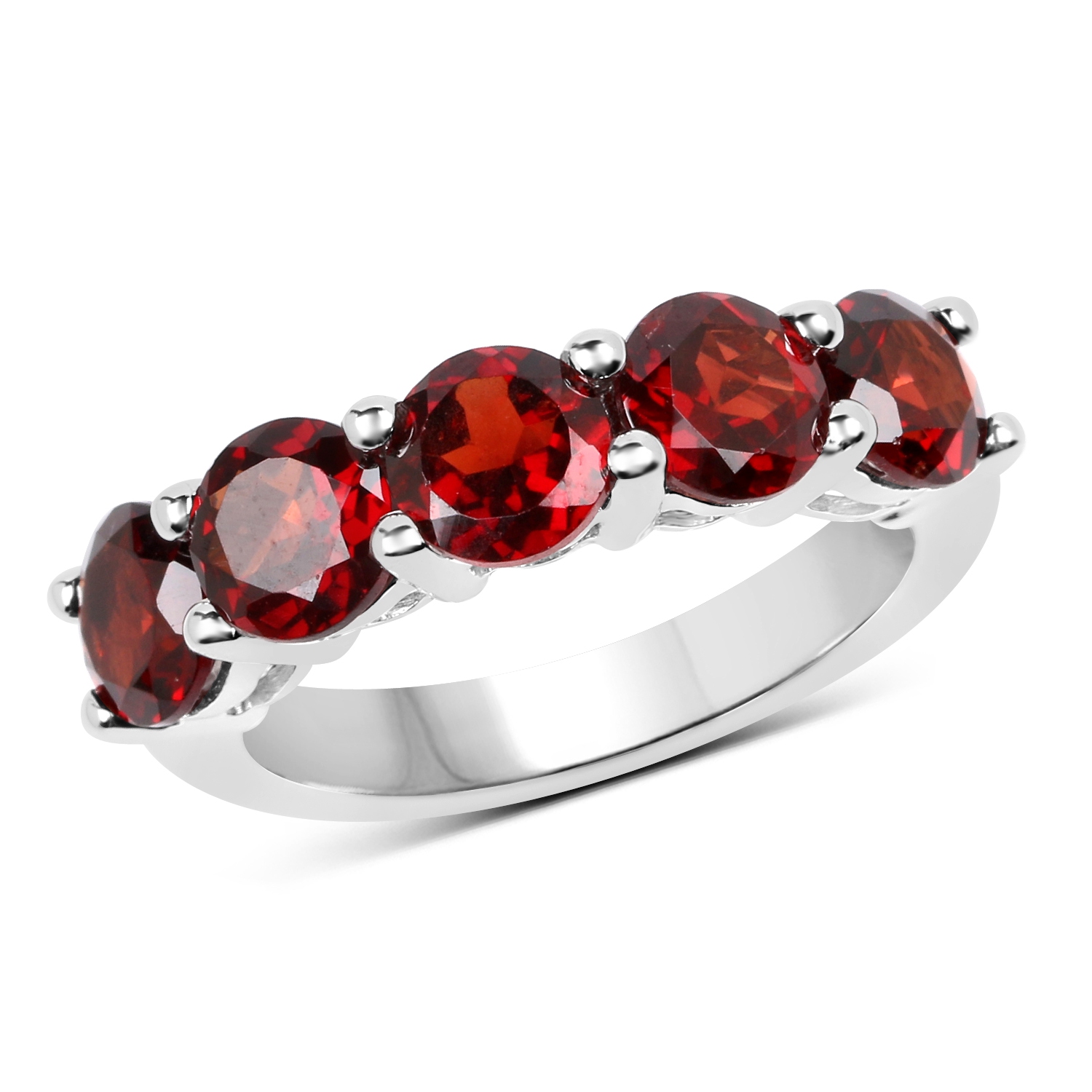 3.75 Carat Genuine Garnet .925 Sterling Silver Ring