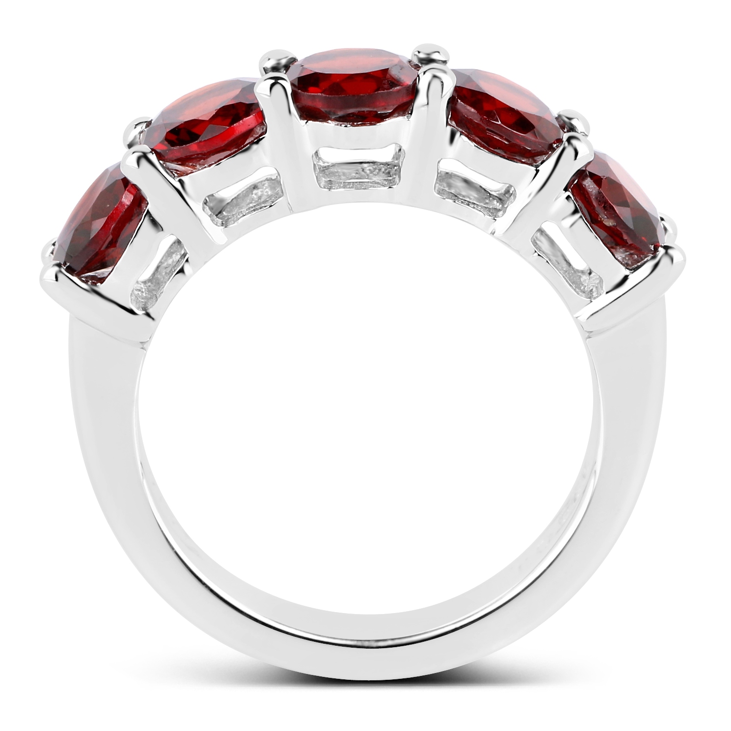3.75 Carat Genuine Garnet .925 Sterling Silver Ring