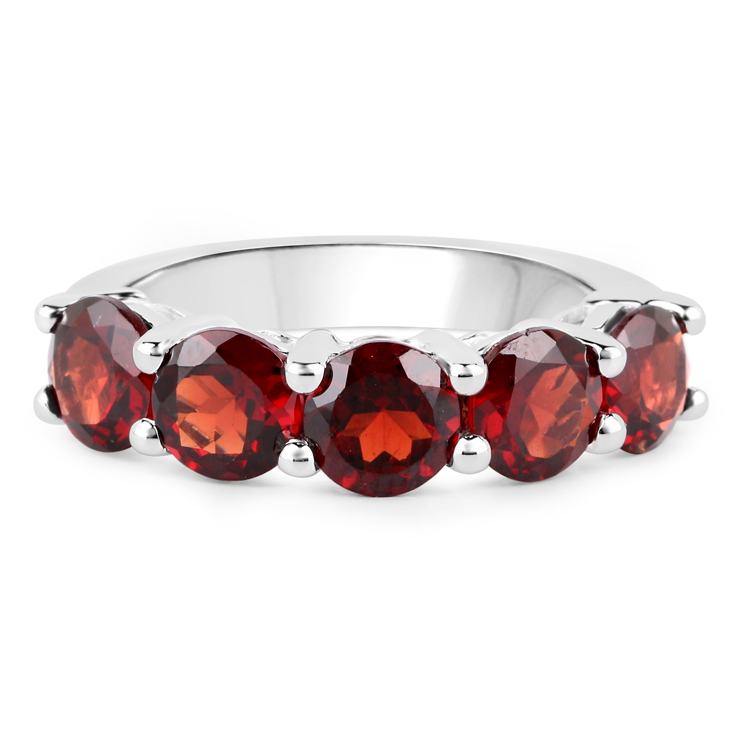3.75 Carat Genuine Garnet .925 Sterling Silver Ring