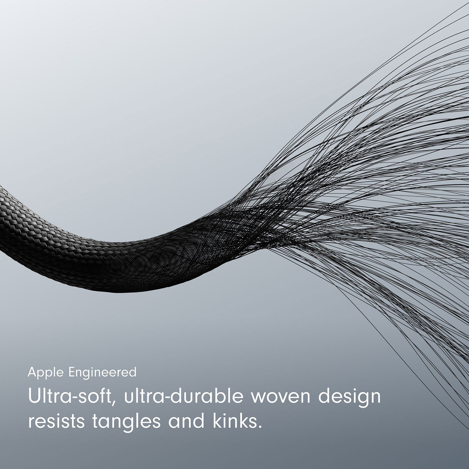 Beats By Dr. Dre 1.5m USB-A to USB-C Woven Cable (MDGG4LL/A) - Bolt Black