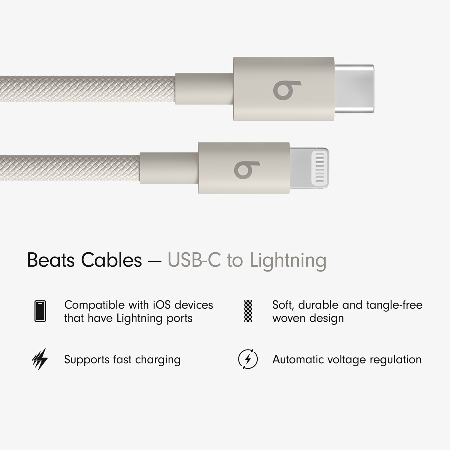 Câble tissé USB-C à Lightning de 1,5 m de Beats By Dr. Dre (MDGL4LL/A) - Gemme éclair