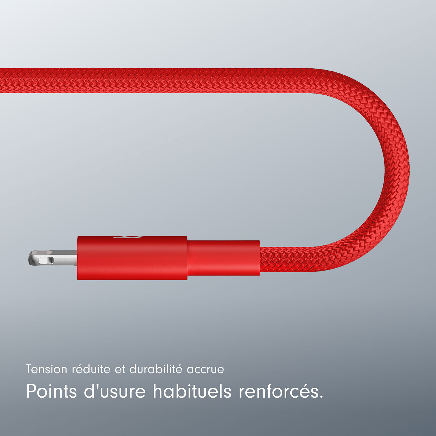 Câble tissé USB-C à Lightning de 1,5 m de Beats By Dr. Dre (MFEH4LL/A) - Rouge vif
