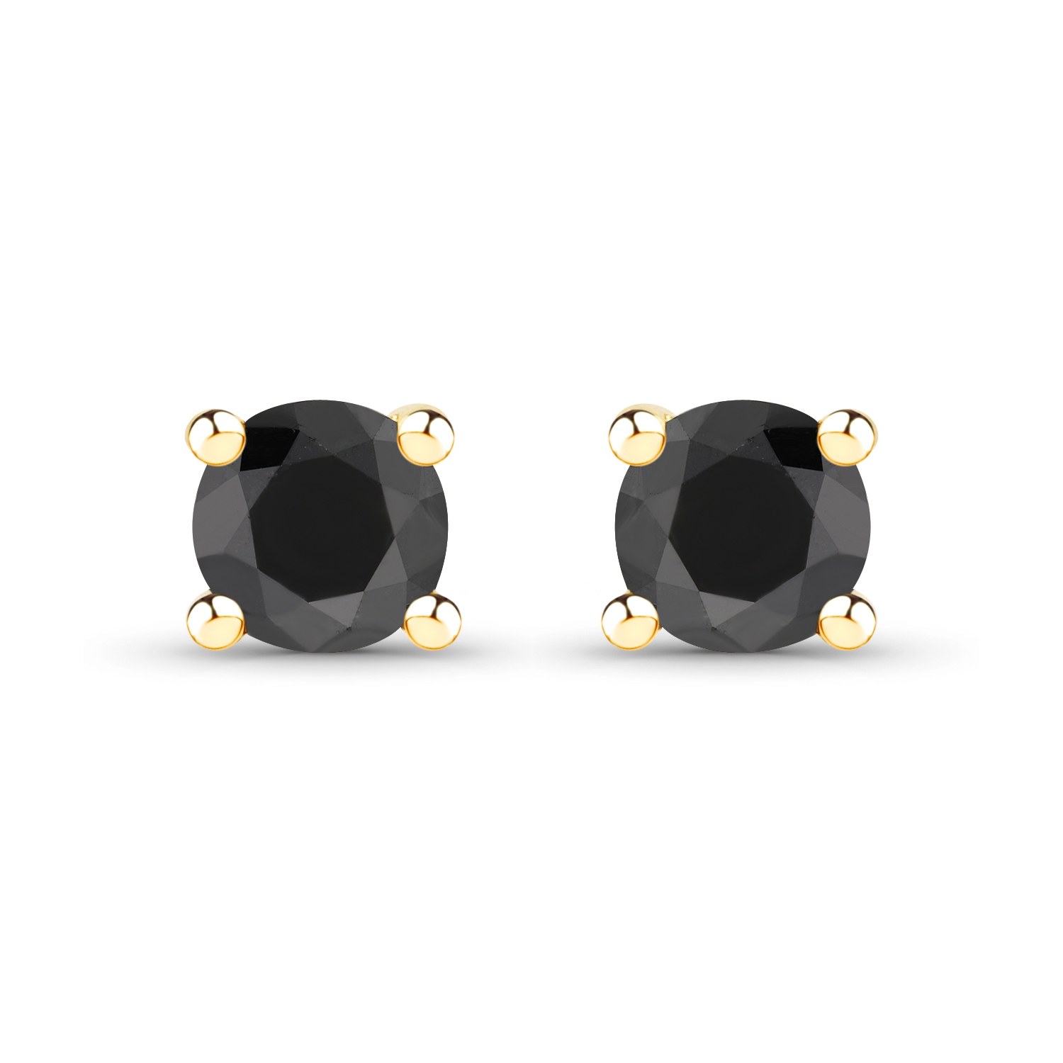 0.66 Carat Genuine Black Diamond .925 Sterling Silver Earrings