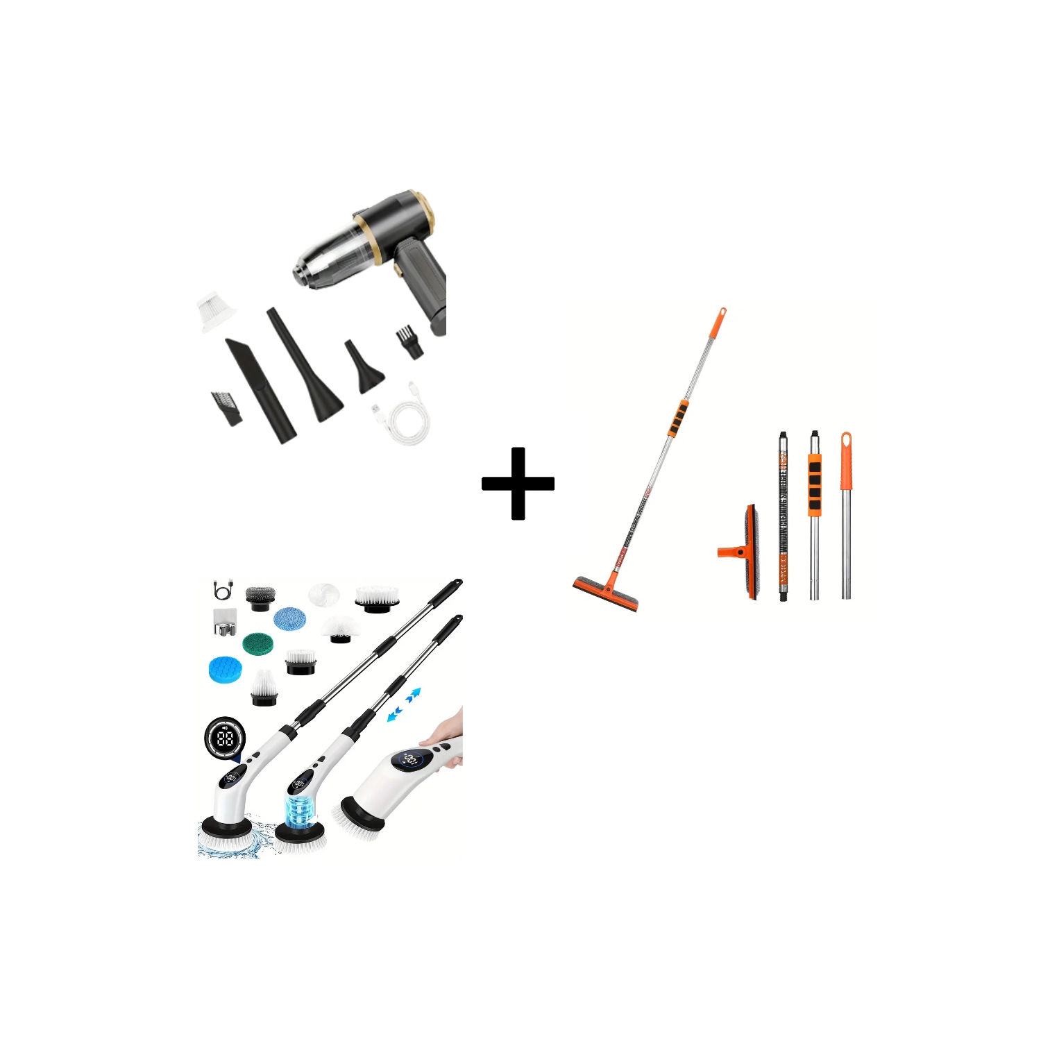 Outil de nettoyage de fenêtres 2-en-1, aspirateur portatif compact, brosse à épiler électrique pour le nettoyage de la voiture et de la maison