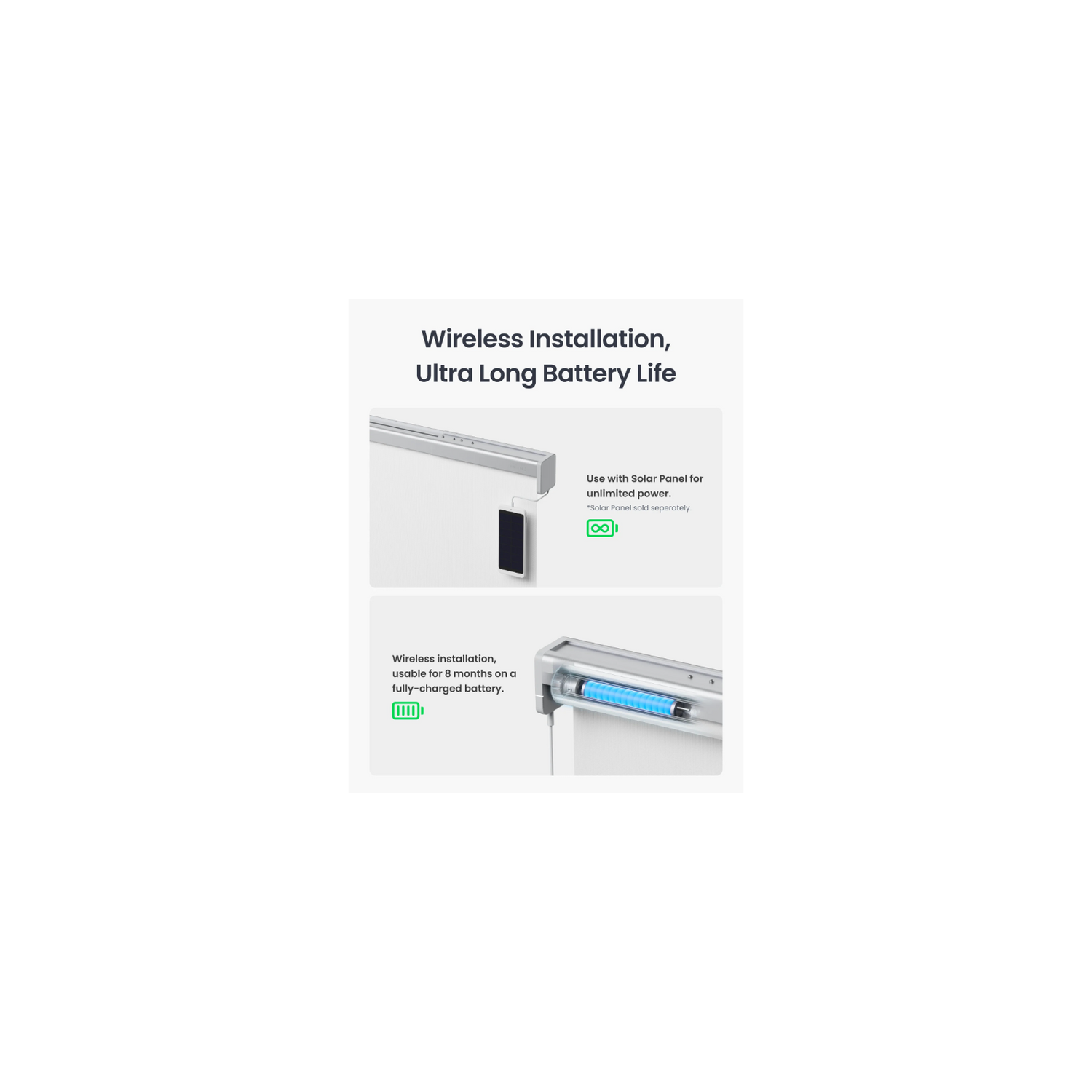 Panneau solaire de SwitchBot pour abat-jour à rouleau intelligent