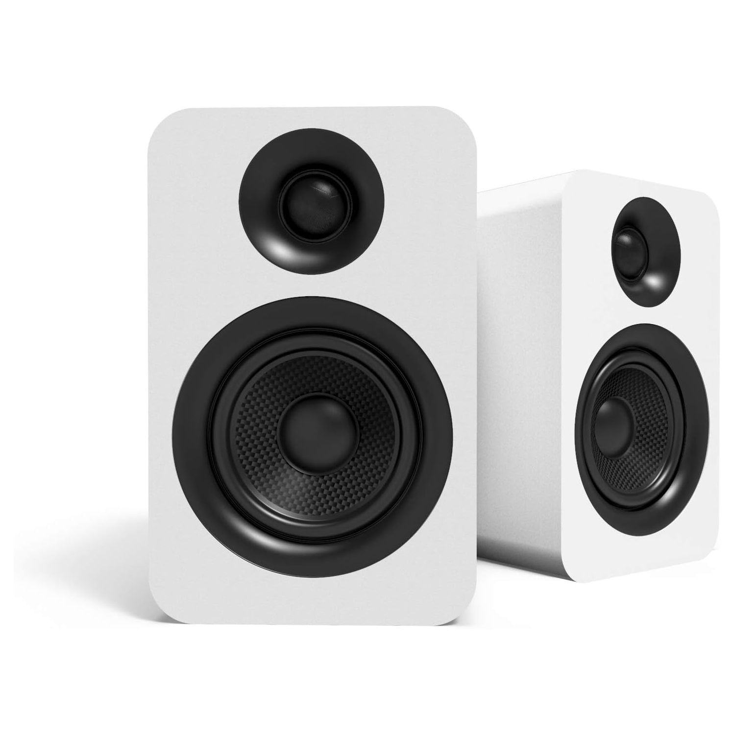 WiiM Amplifier & Kanto YUP4 4” Woofer, 120W Wireless Streaming Bookshelf Speaker System w/ 10 FT OFC 14 Gauge Speaker Wire