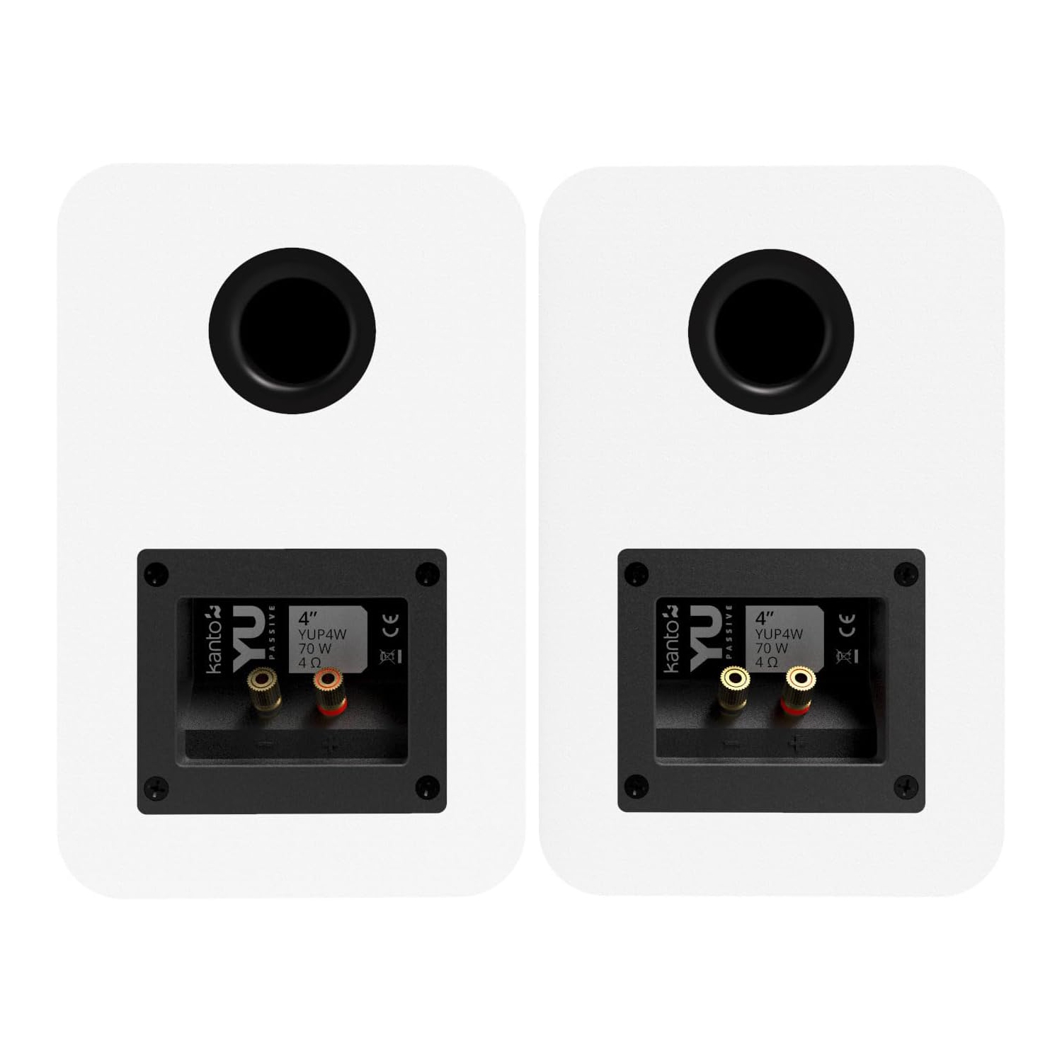 WiiM Amplifier & Kanto YUP4 4” Woofer, 120W Wireless Streaming Bookshelf Speaker System w/ 10 FT OFC 14 Gauge Speaker Wire