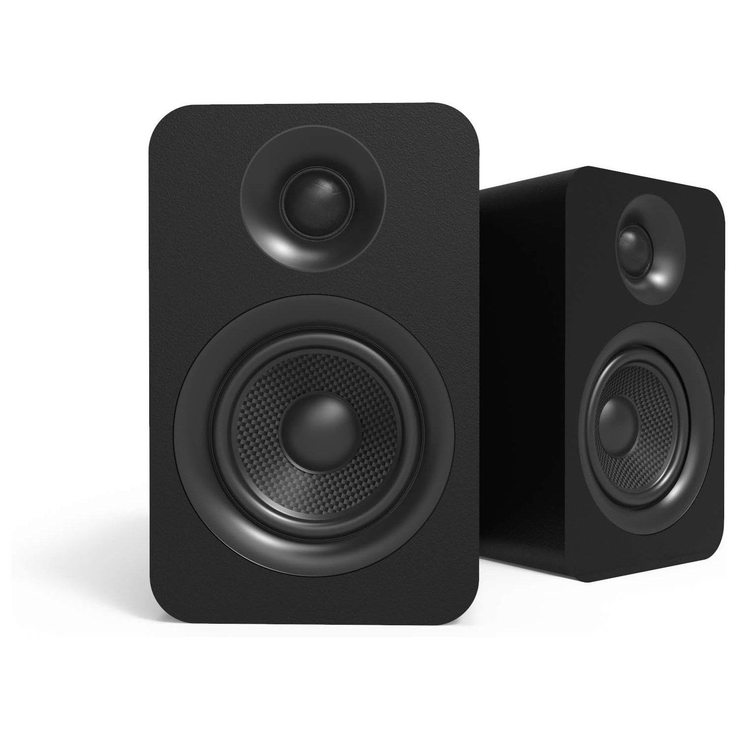 WiiM Amplifier & Kanto YUP4 4” Woofer, 120W Wireless Streaming Bookshelf Speaker System w/ 10 FT OFC 14 Gauge Speaker Wire