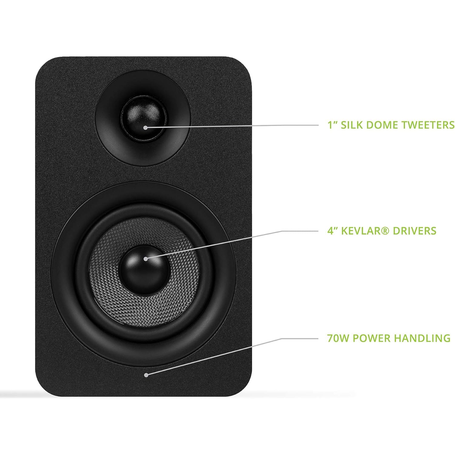 WiiM Amplifier & Kanto YUP4 4” Woofer, 120W Wireless Streaming Bookshelf Speaker System w/ 10 FT OFC 14 Gauge Speaker Wire