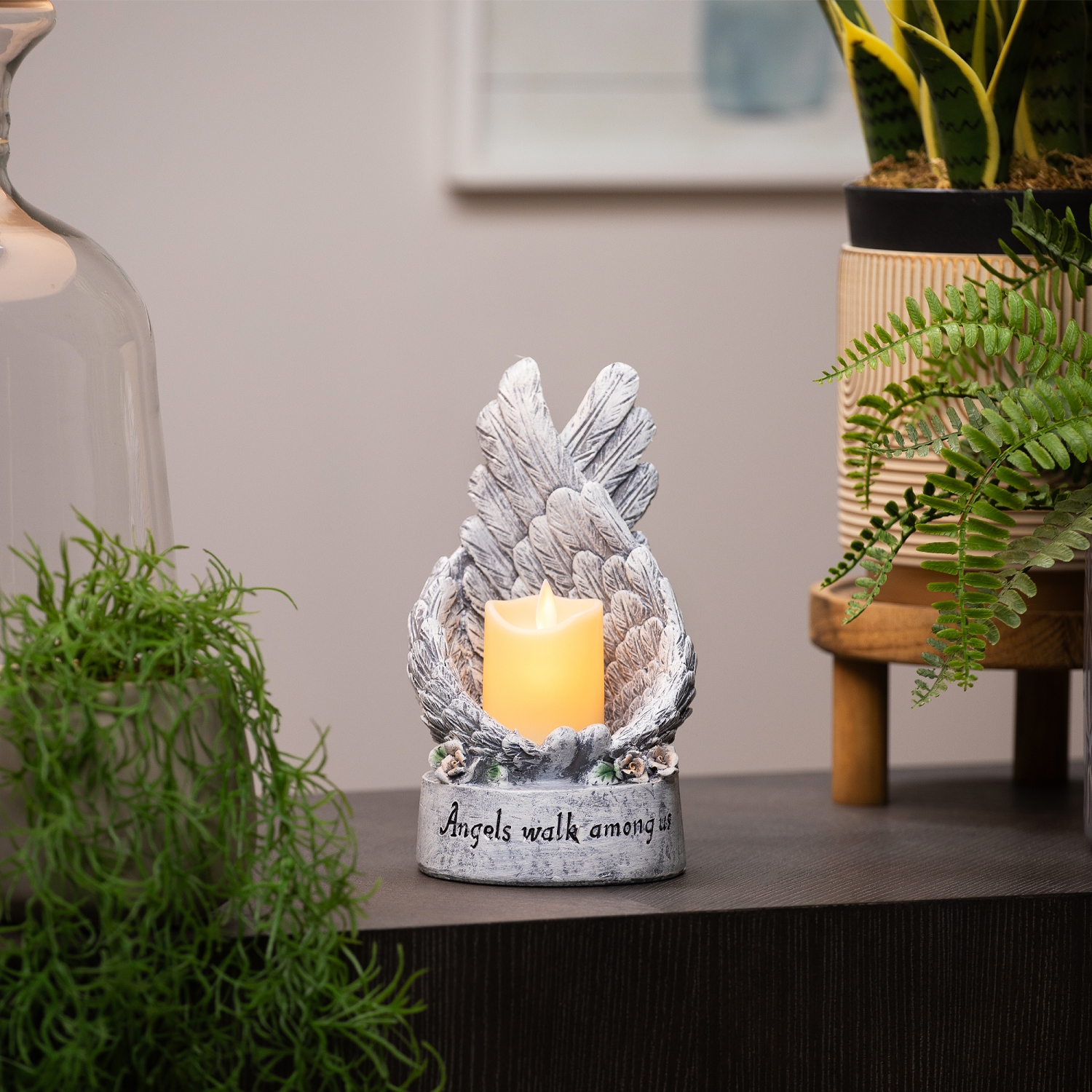 Porte-bougie sans flamme Heavenly Wings Angels Walk Among Us - 8&nbsp;po
