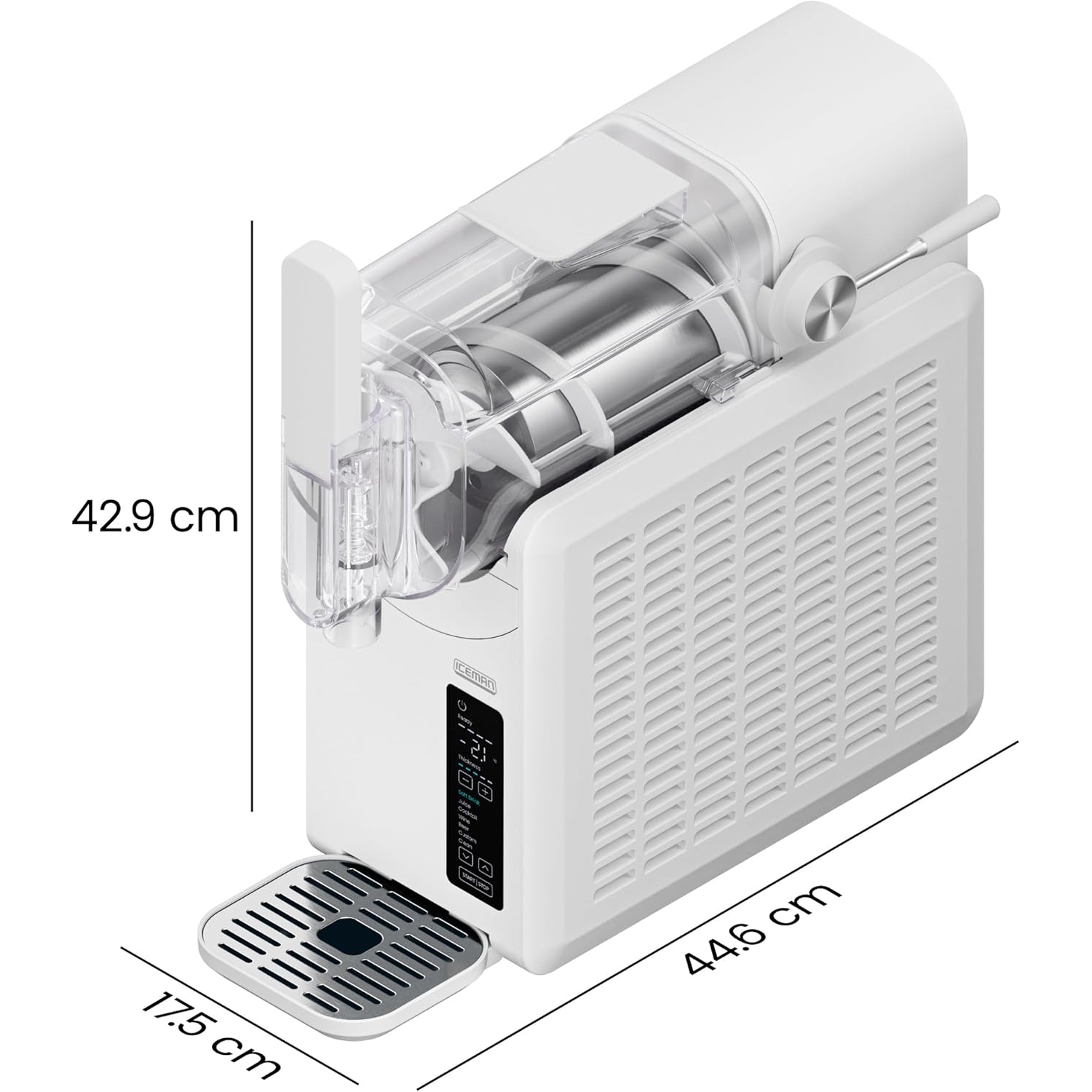 Chefman Slush-Ease 48 oz. Slushie Machine – Frozen Drink Maker with 5 Presets & Custom Option, Easy-Dispensing Lever for Slushies, Margaritas, and