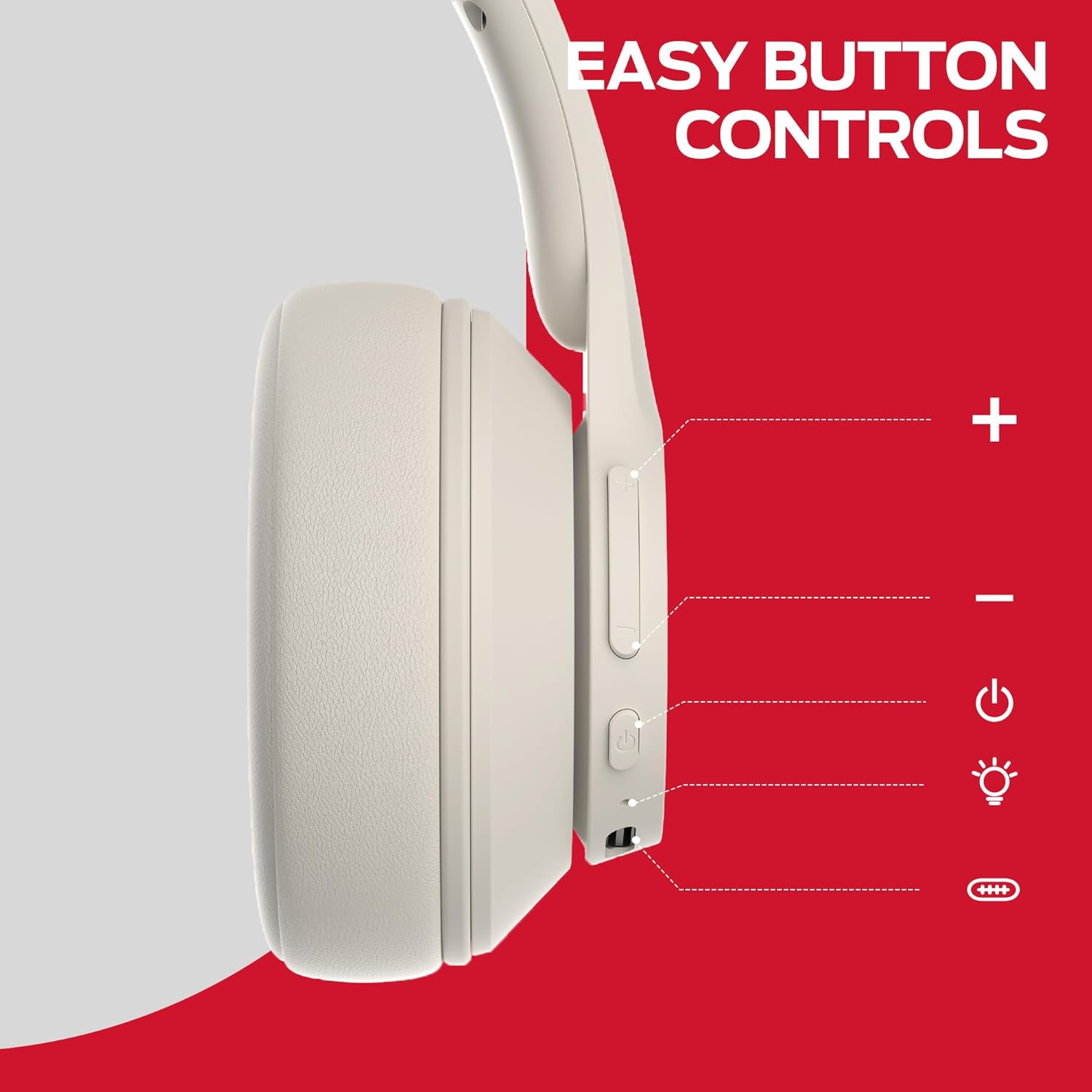 Casque d'écoute Bluetooth Mission 100 de Monster, casque d'écoute avec basses immersives, appels cristallins, 40H Playtime, Bluetooth 5,4, ajustement