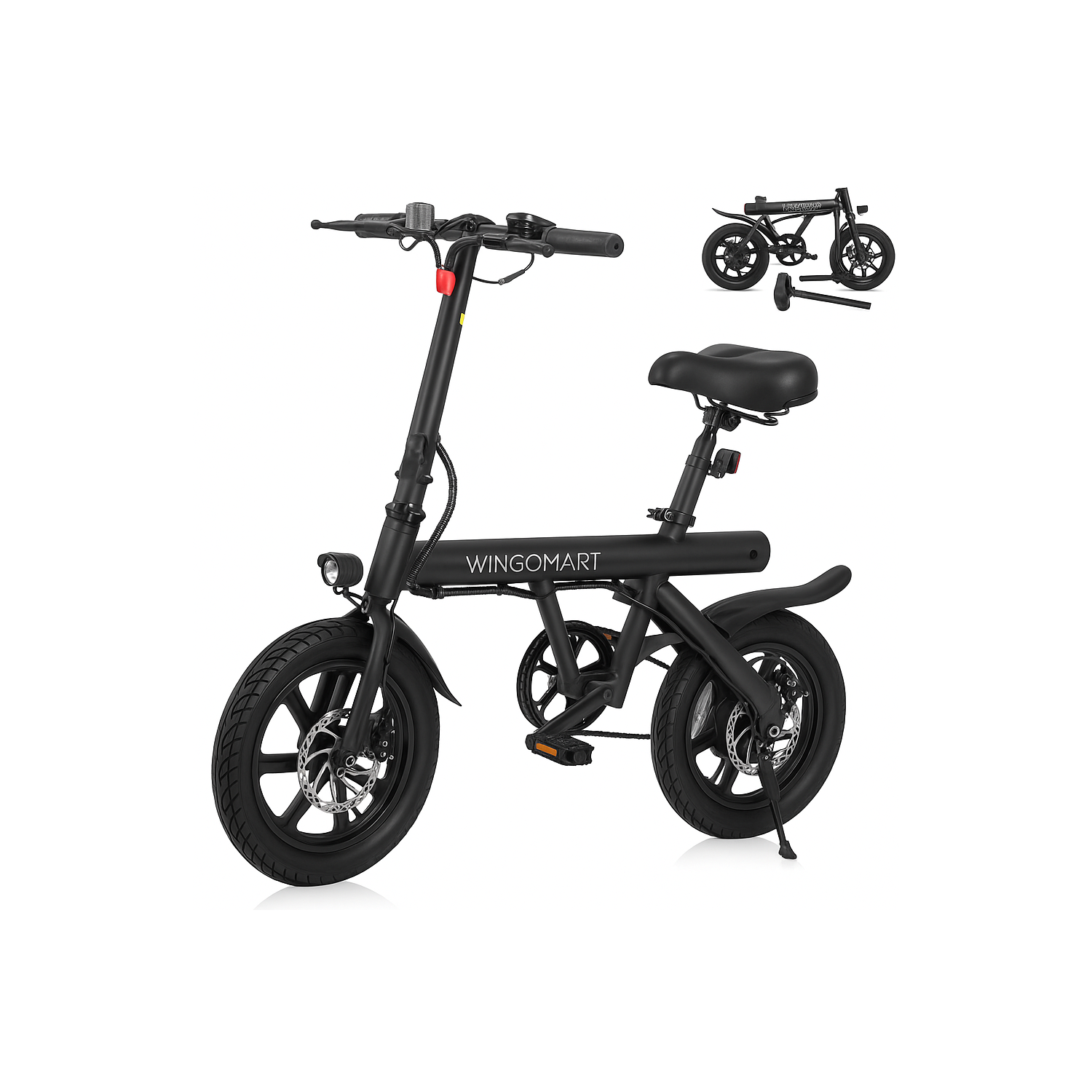 Vélo électrique pour adultes Autonomie de batterie de 16&nbsp;po jusqu'à 50&nbsp;km avec moteur 350&nbsp;W | Vélo électrique pliable,Vélo électrique