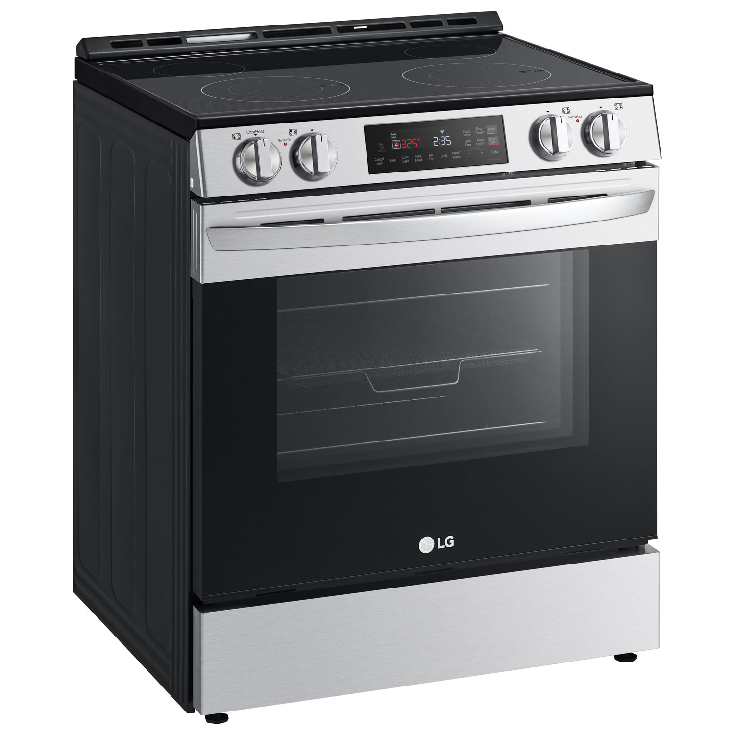 LG 30" 6.3 Cu. Ft. Fan Convection Slide-In Electric Air Fry Range - Stainless Steel