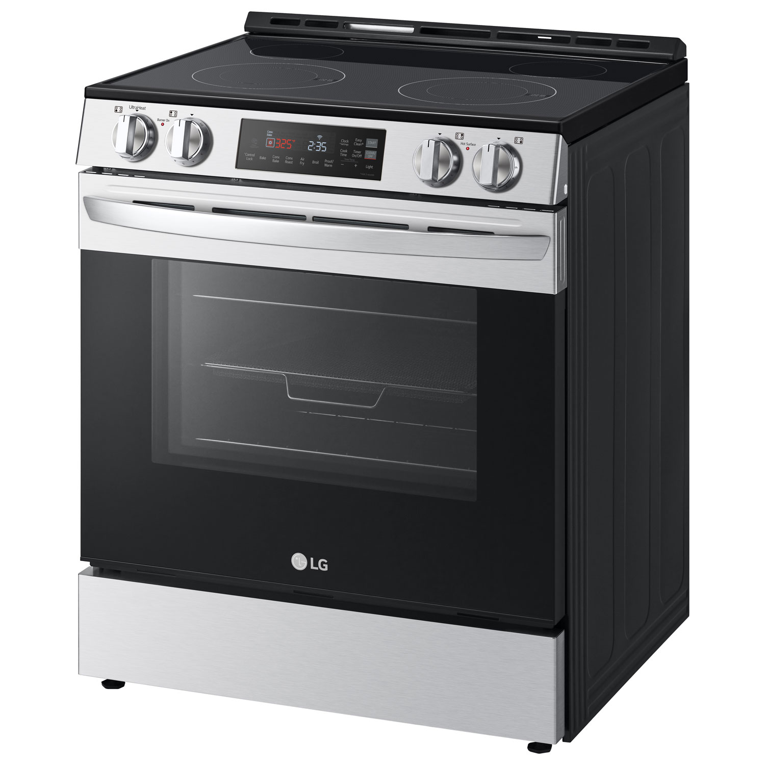 LG 30" 6.3 Cu. Ft. Fan Convection Slide-In Electric Air Fry Range - Stainless Steel